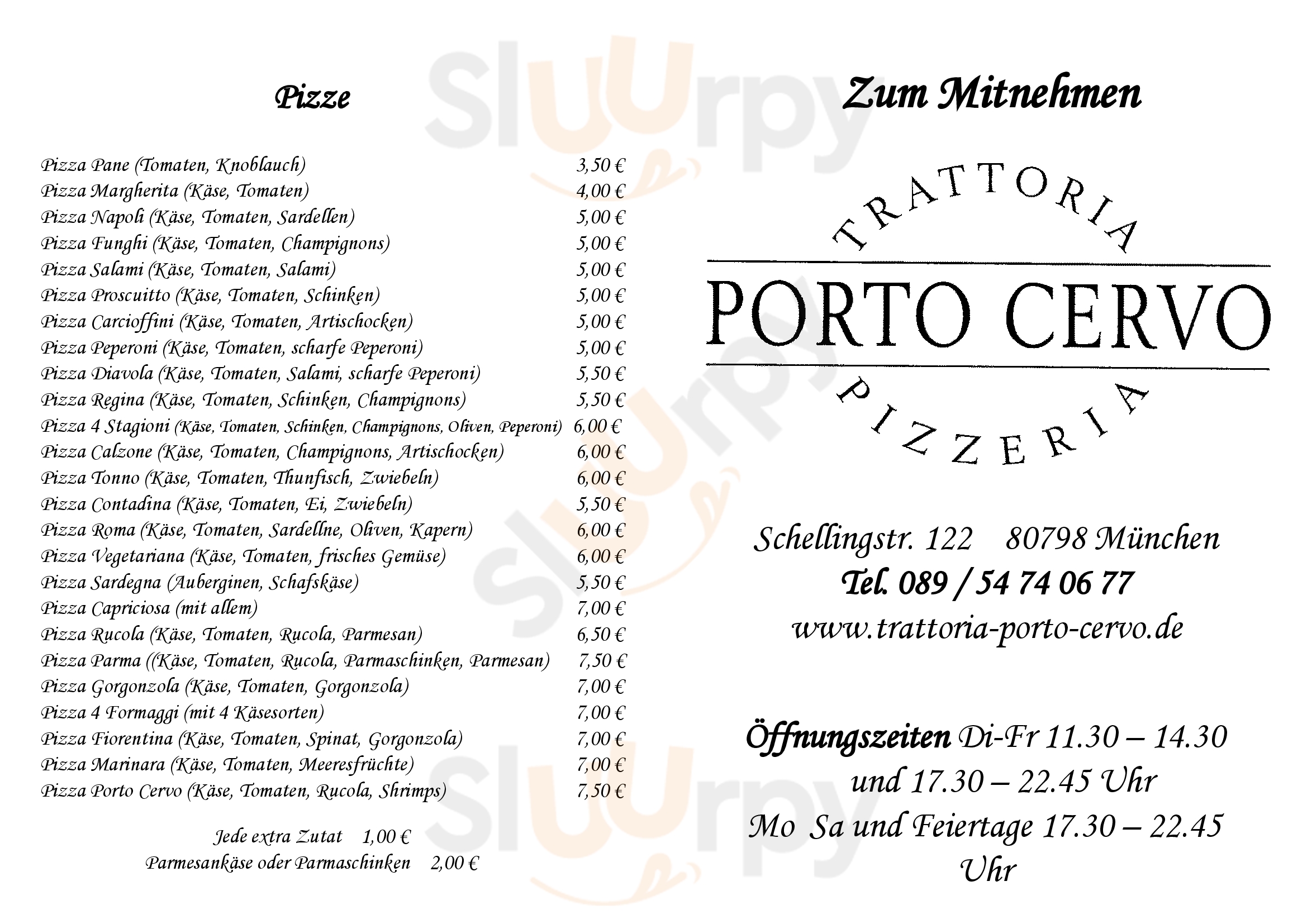 Porto Cervo München Menu - 1