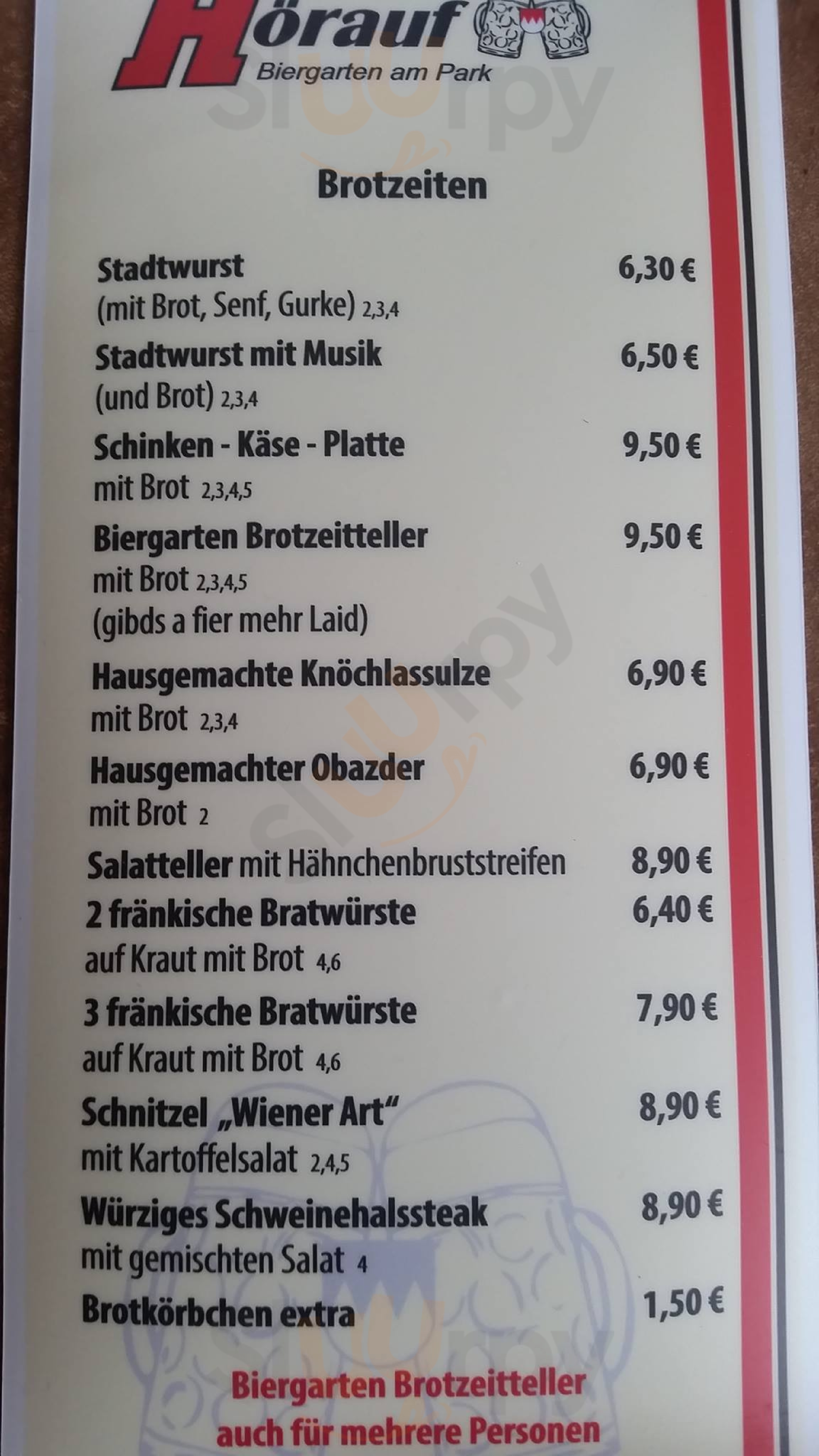 Höraufs Biergarten Schwabach Menu - 1