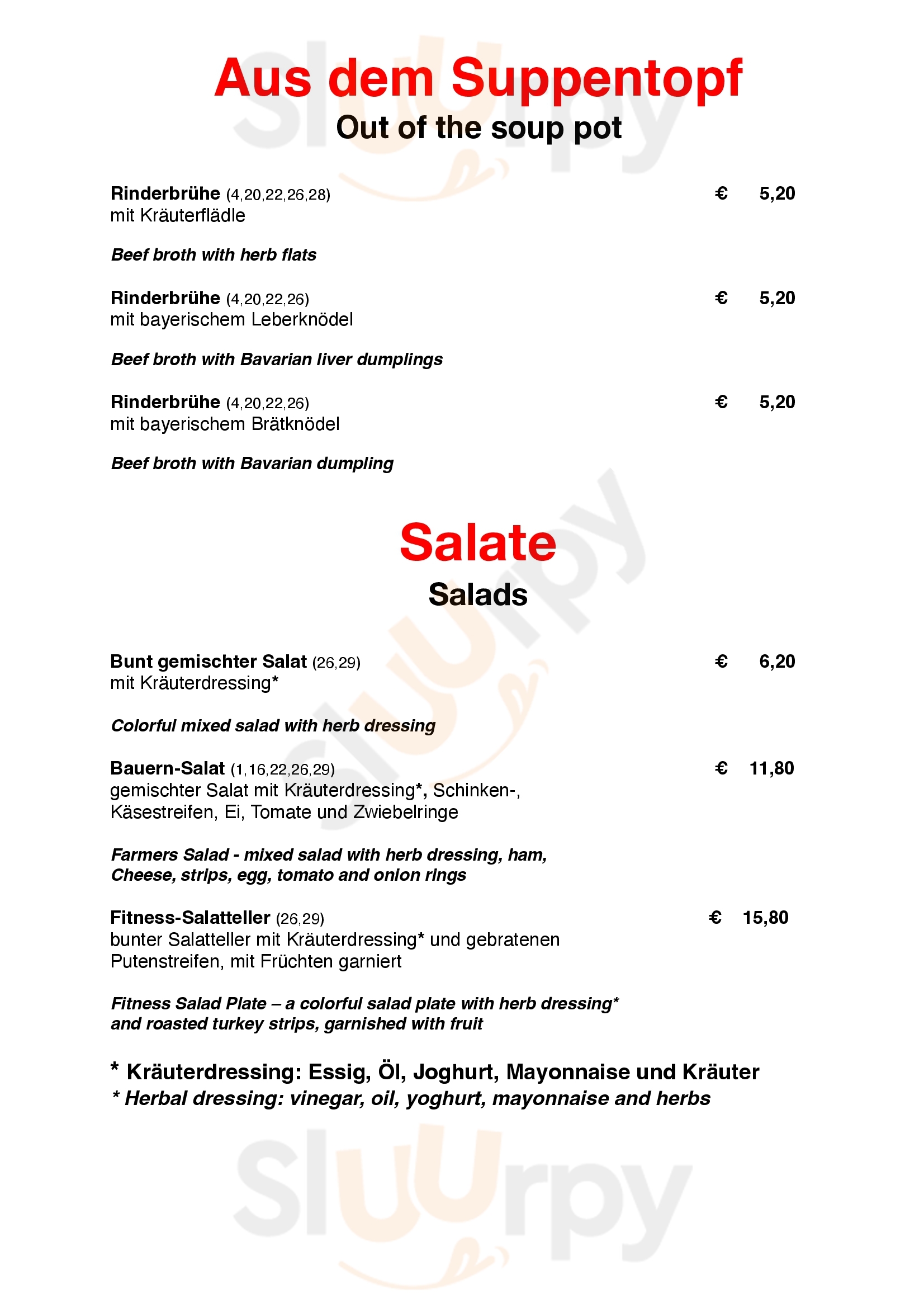 Wirtschaft Zum Schmied Oberstdorf Menu - 1