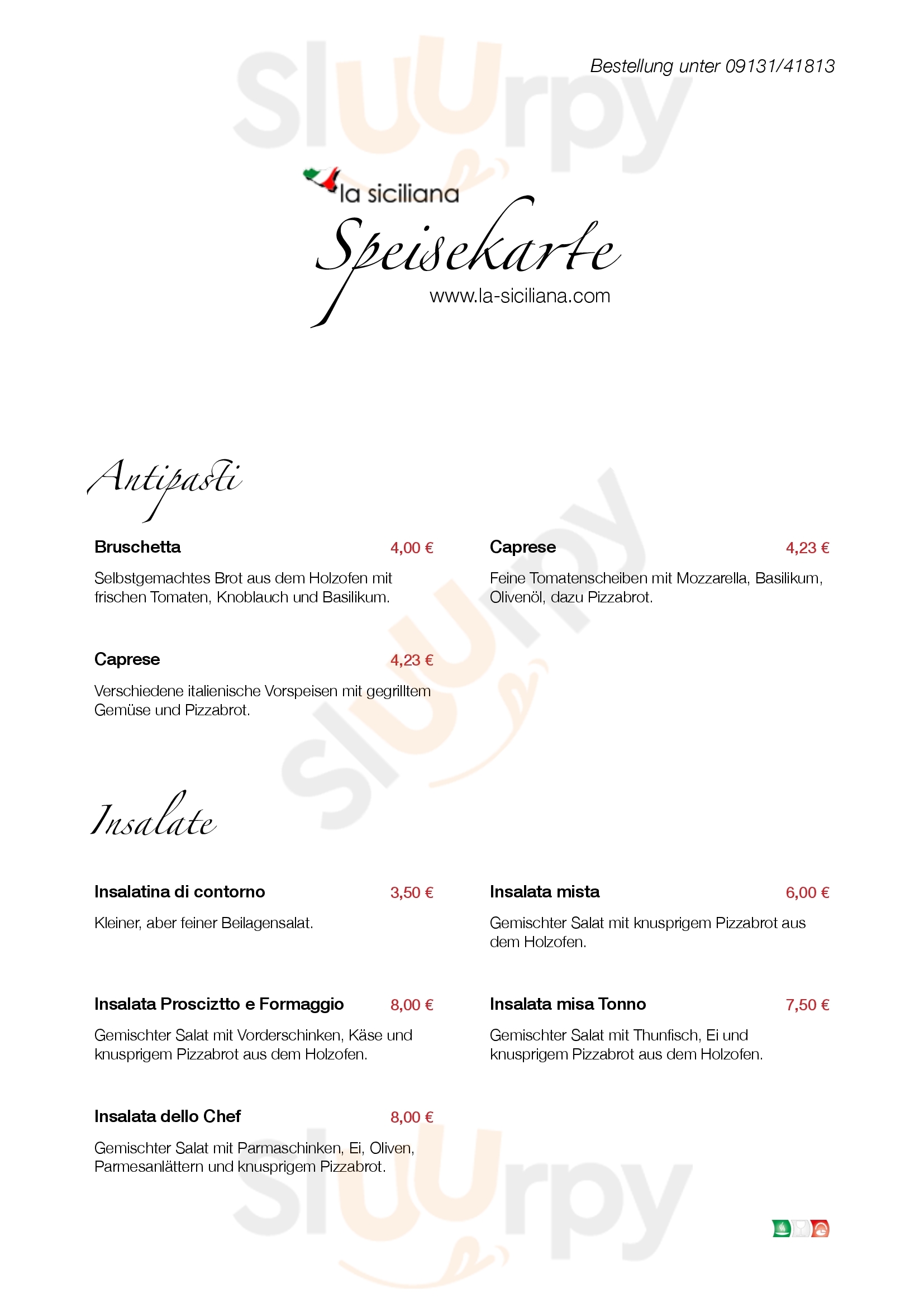 La Siciliana Möhrendorf Menu - 1