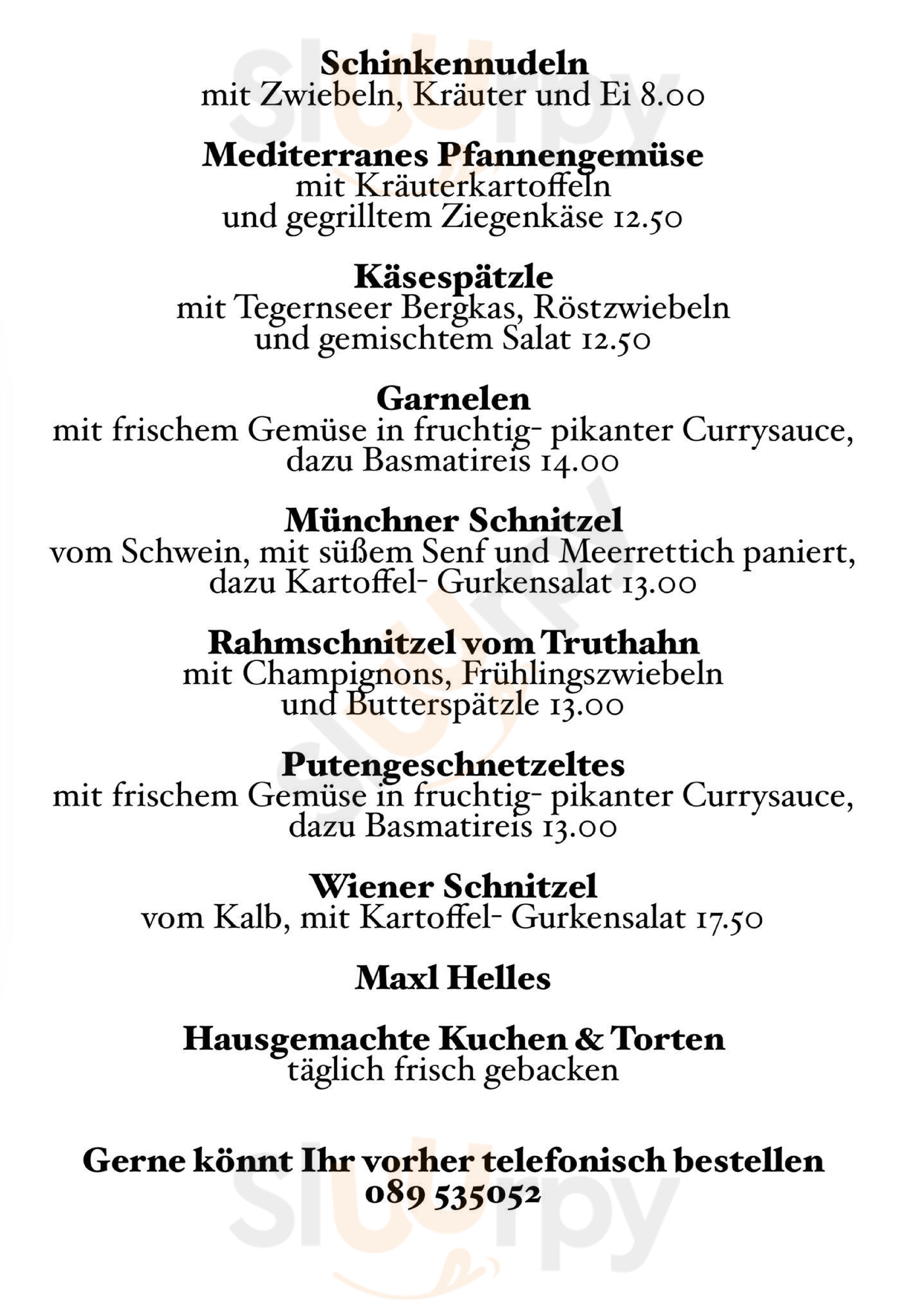 Pfundig München Menu - 1