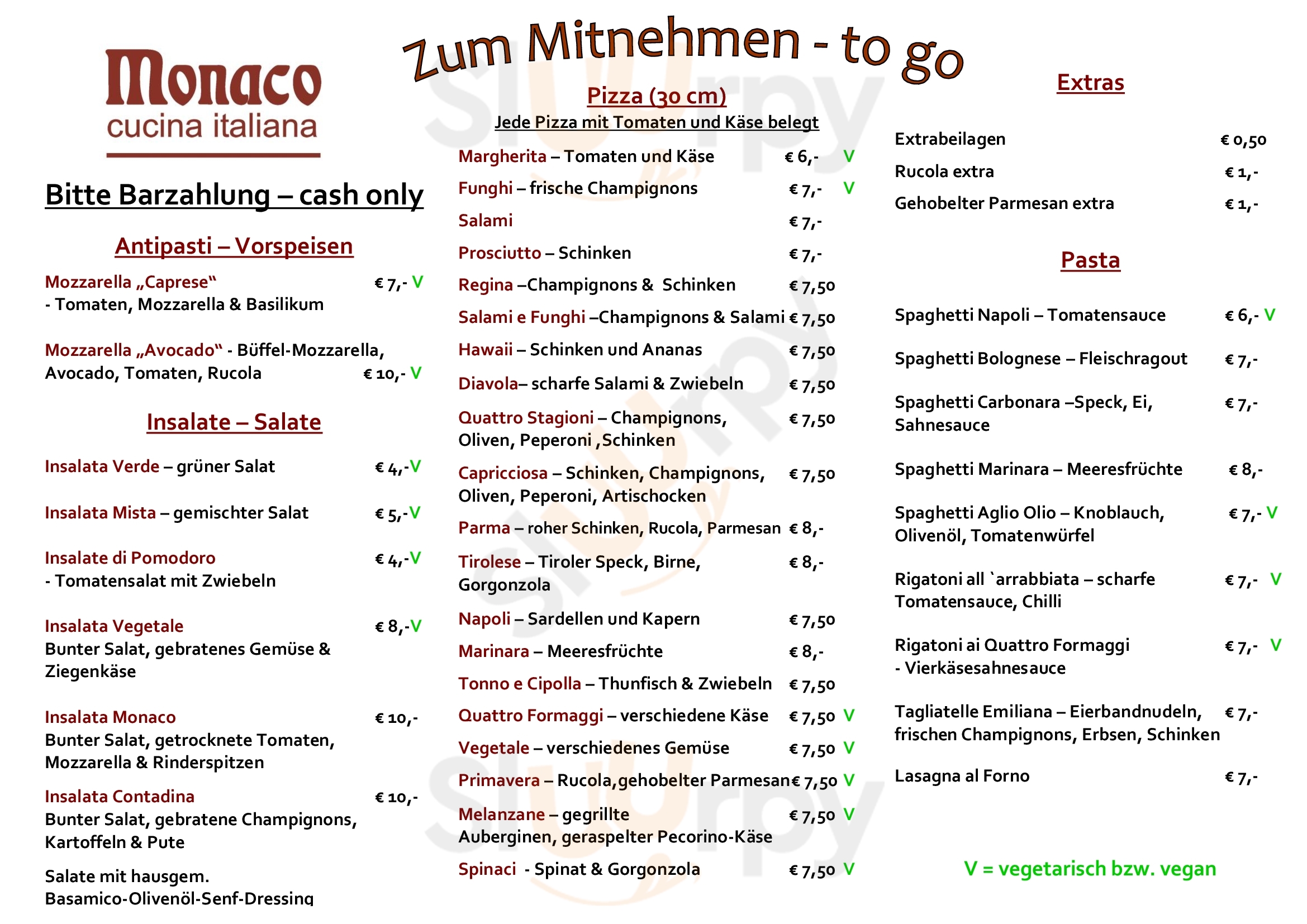 Pizzeria Monaco München Menu - 1