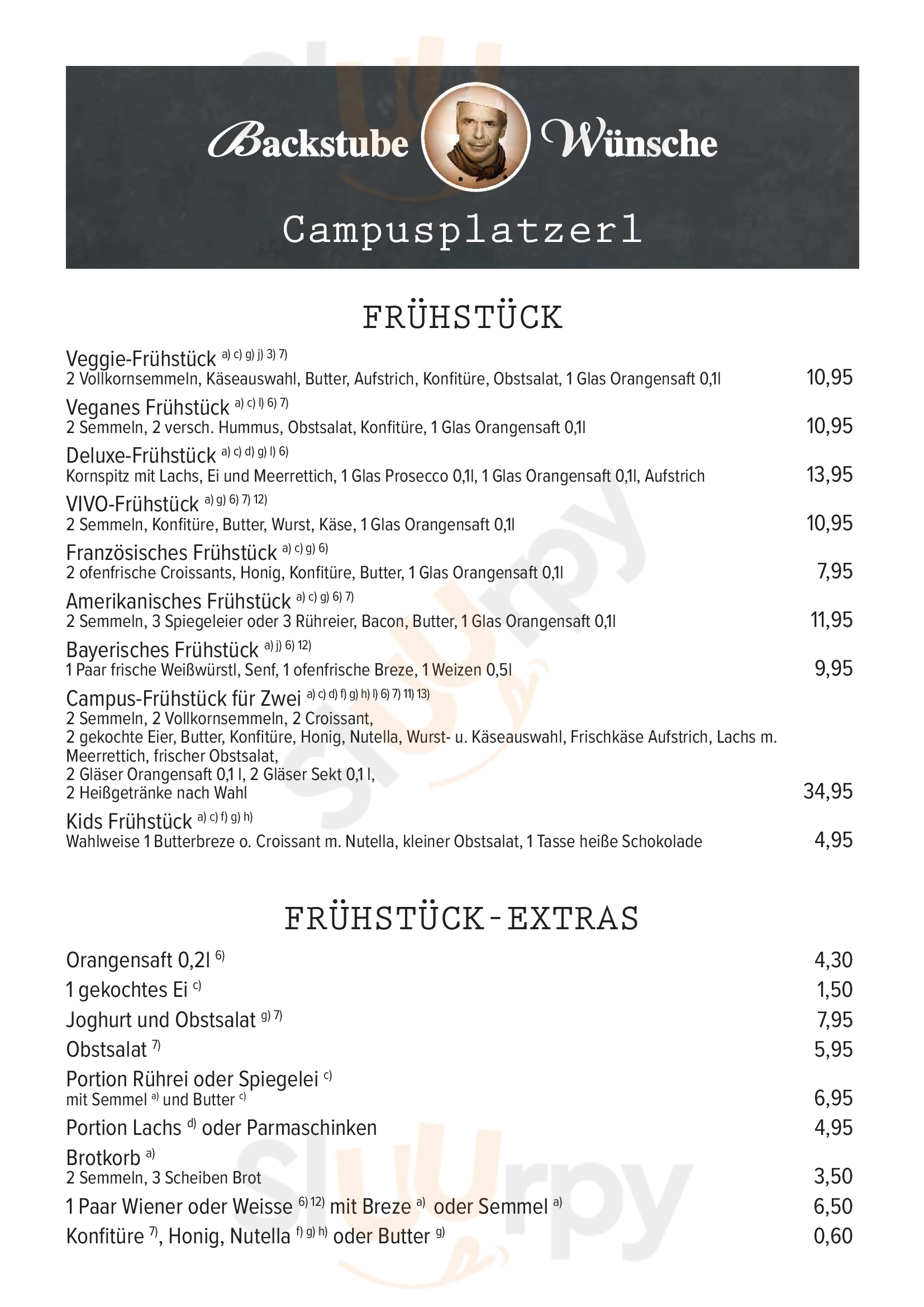 Backstube Wunsche Gmbh München Menu - 1