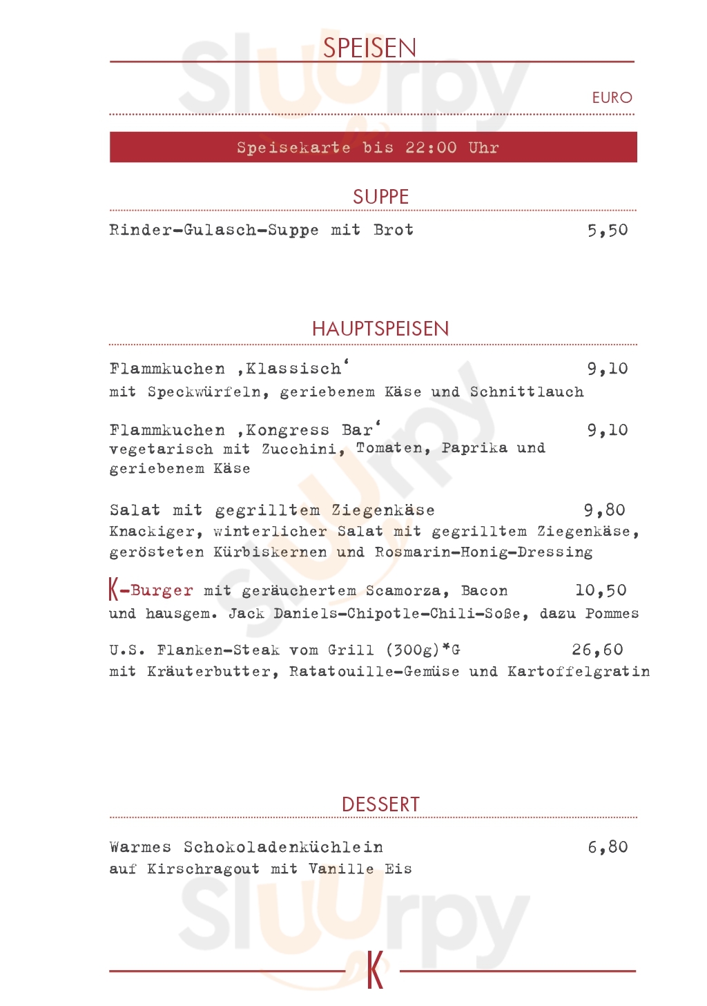 Kongressbar München Menu - 1