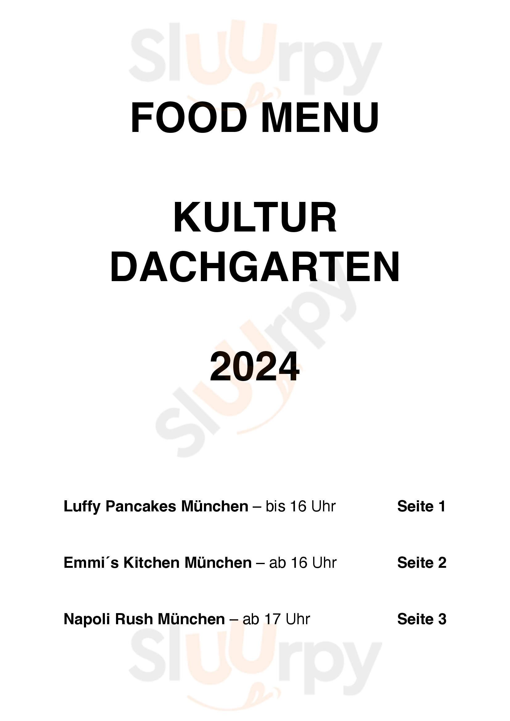 Kulturdachgarten München Menu - 1