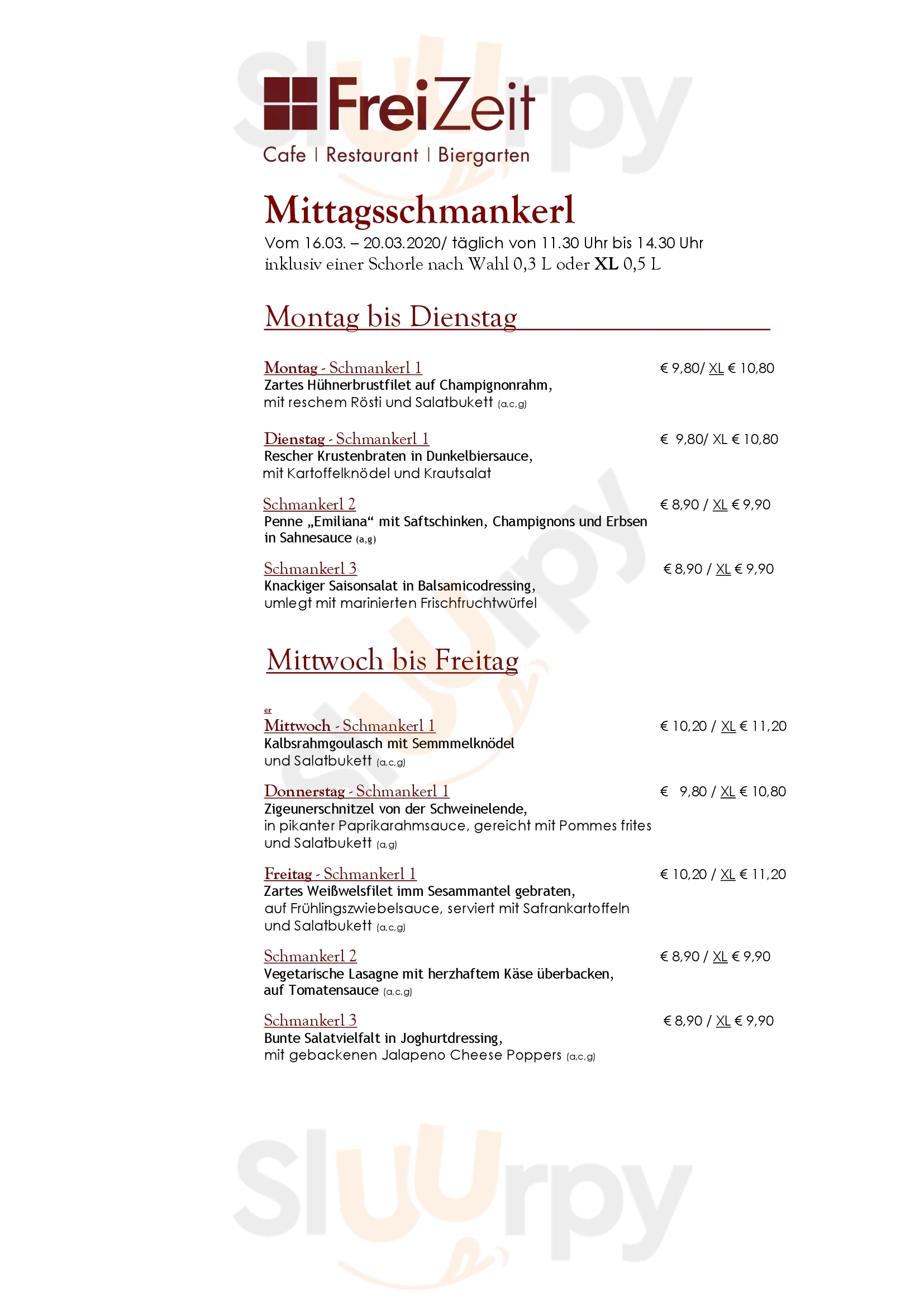 Restaurant Freizeit Im 1880 München Menu - 1