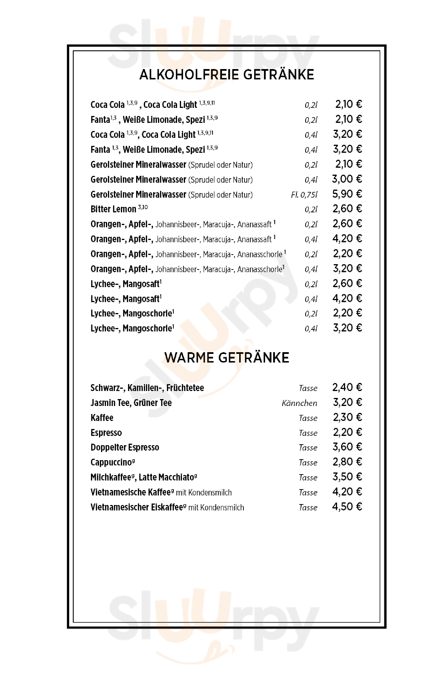 Vu Jaa Vietnamesisches Restaurant - Inhaber Van Thanh Vu München Menu - 1