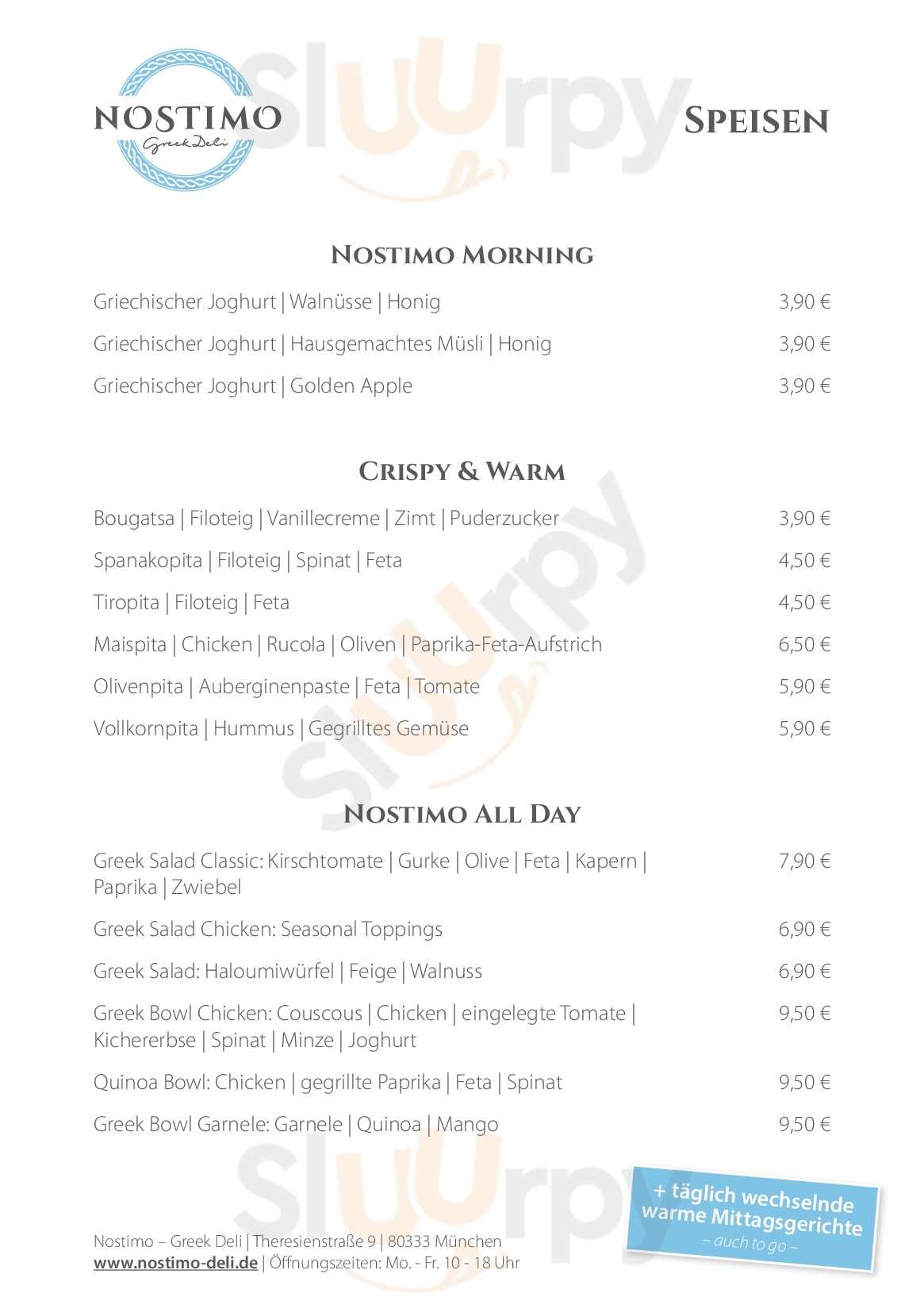 Nostimo – Greek Deli München Menu - 1