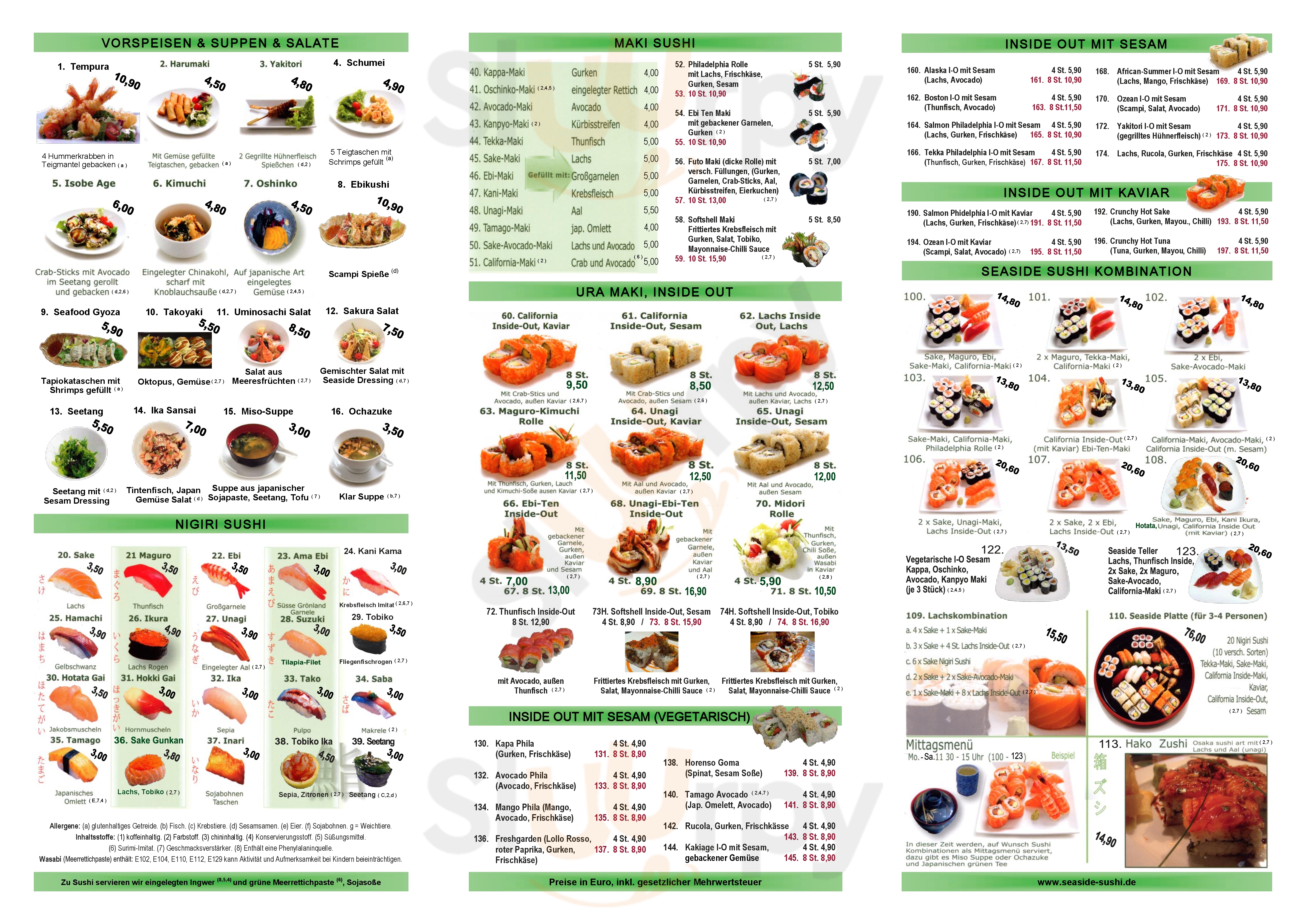 Seaside Sushi Sake Herrsching Menu - 1