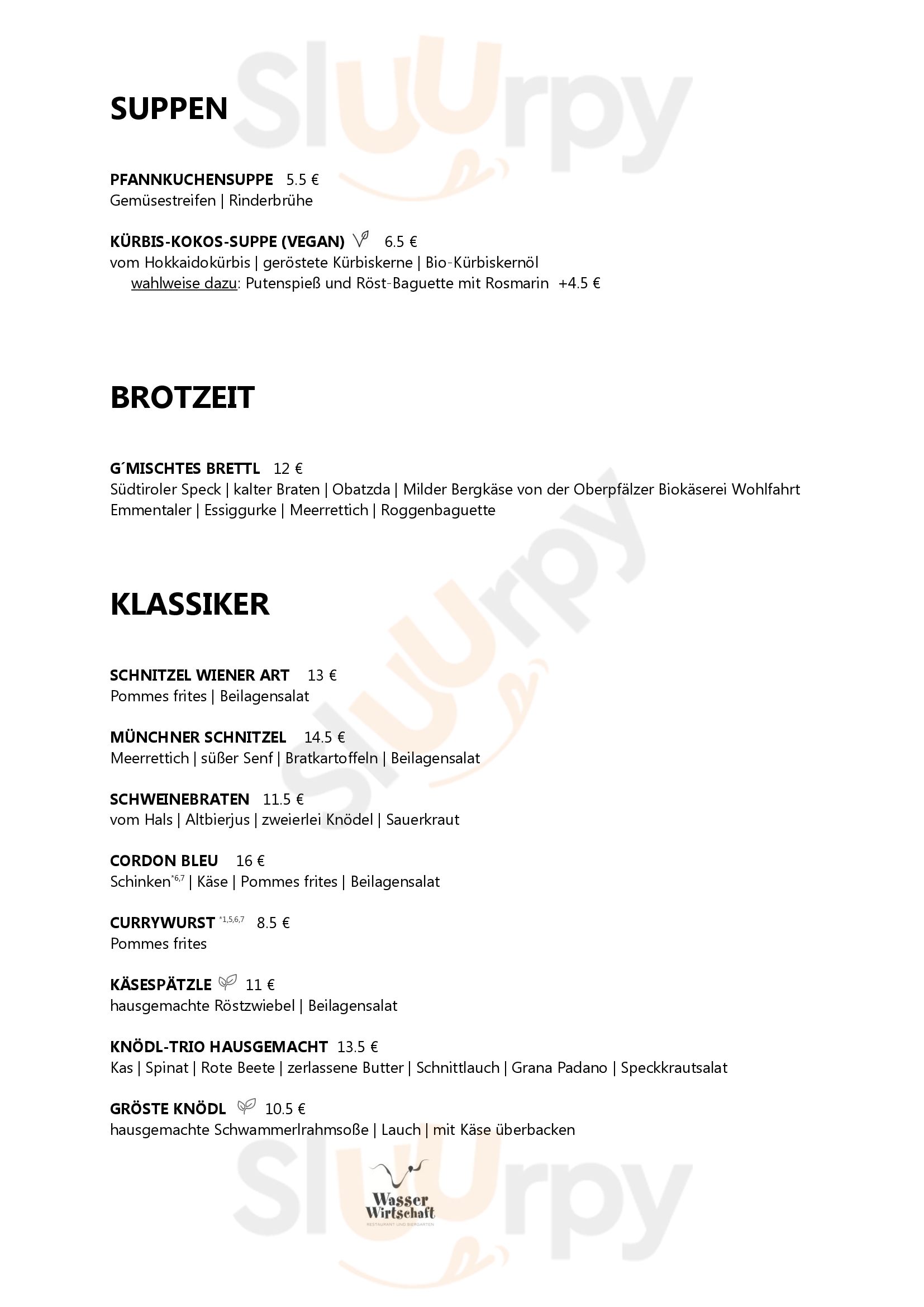 Wasserwirtschaft Cham Menu - 1