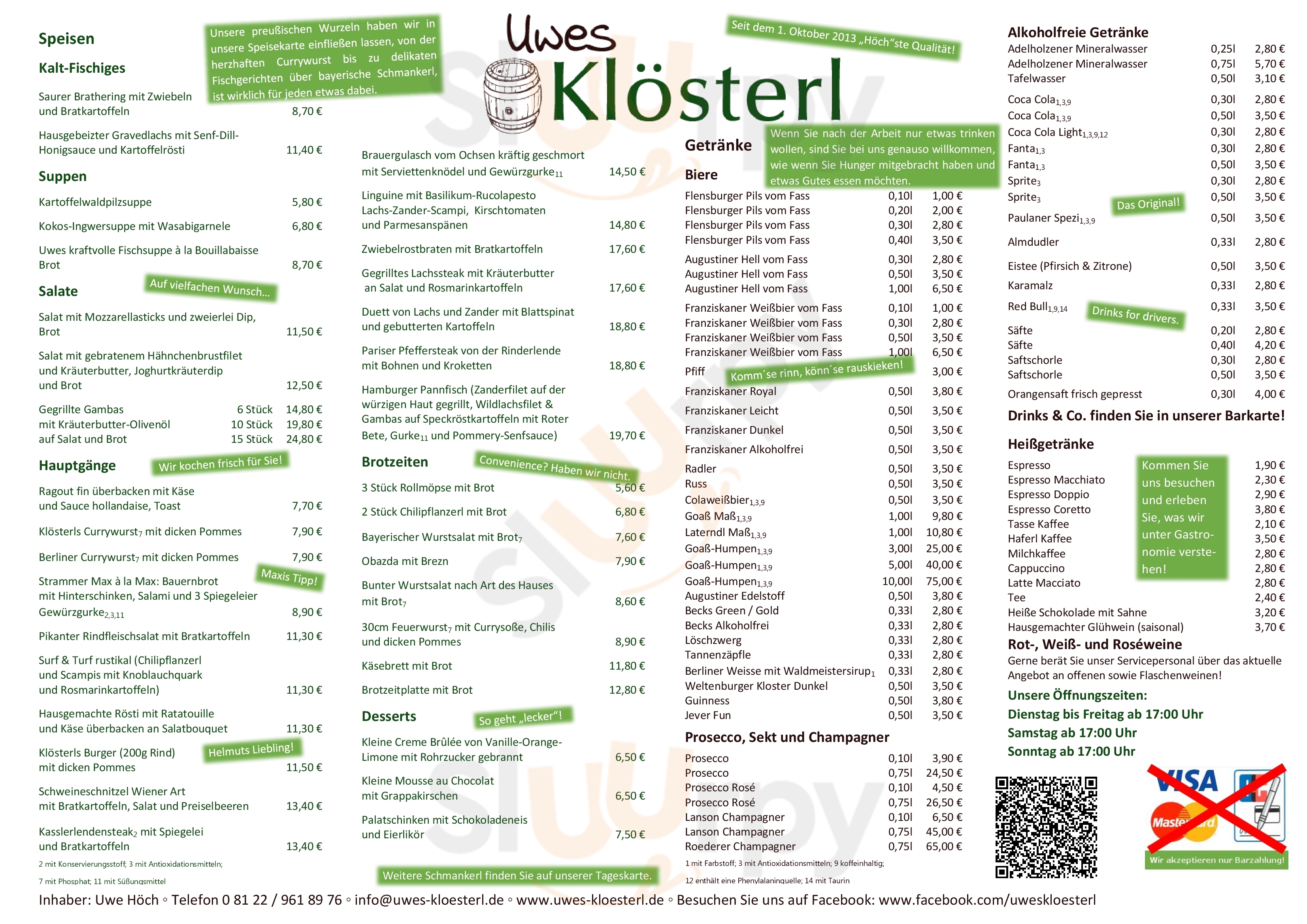 Uwes Klösterl Erding Menu - 1