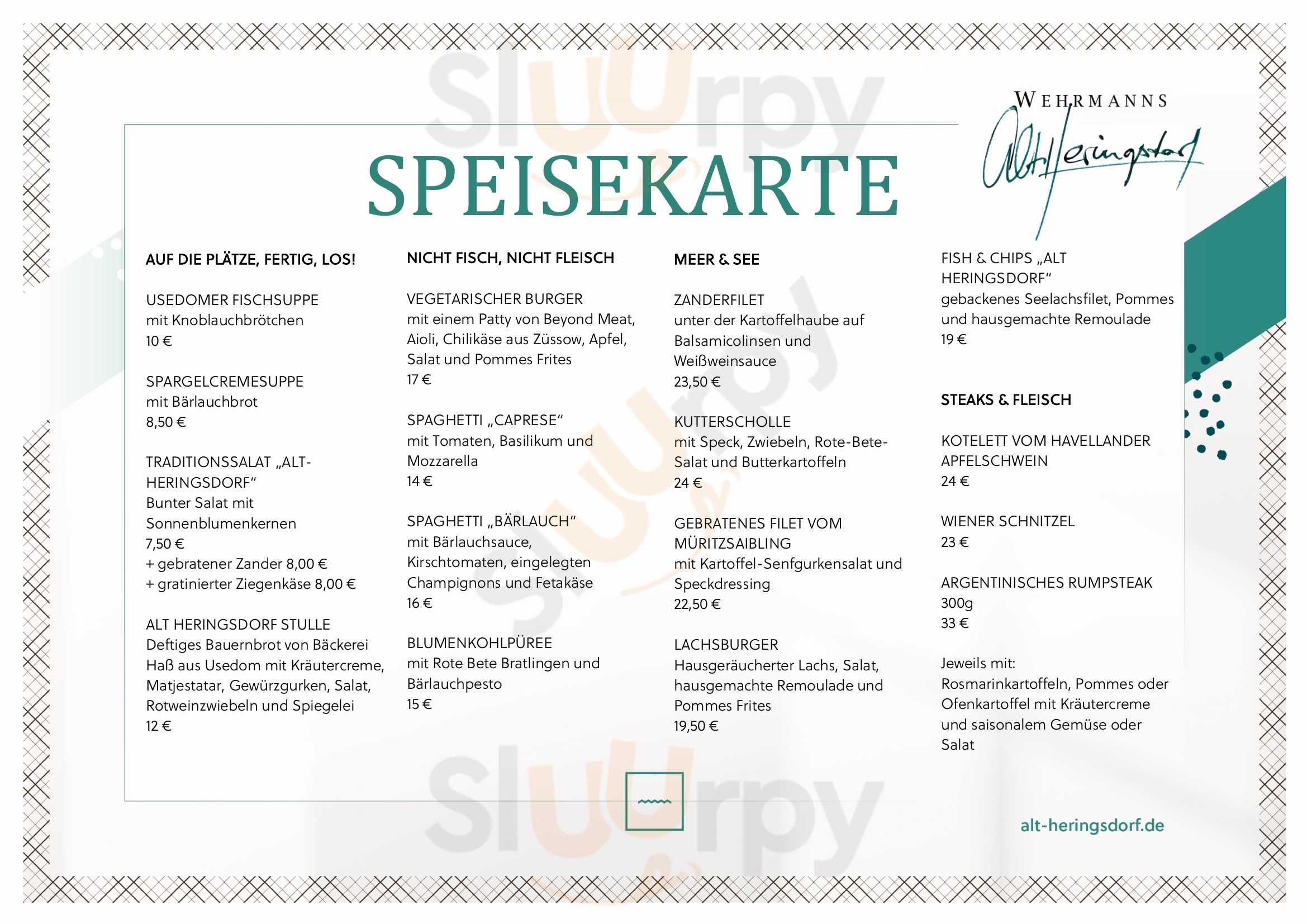 Wehrmanns Alt Heringsdorf Seebad Heringsdorf Menu - 1