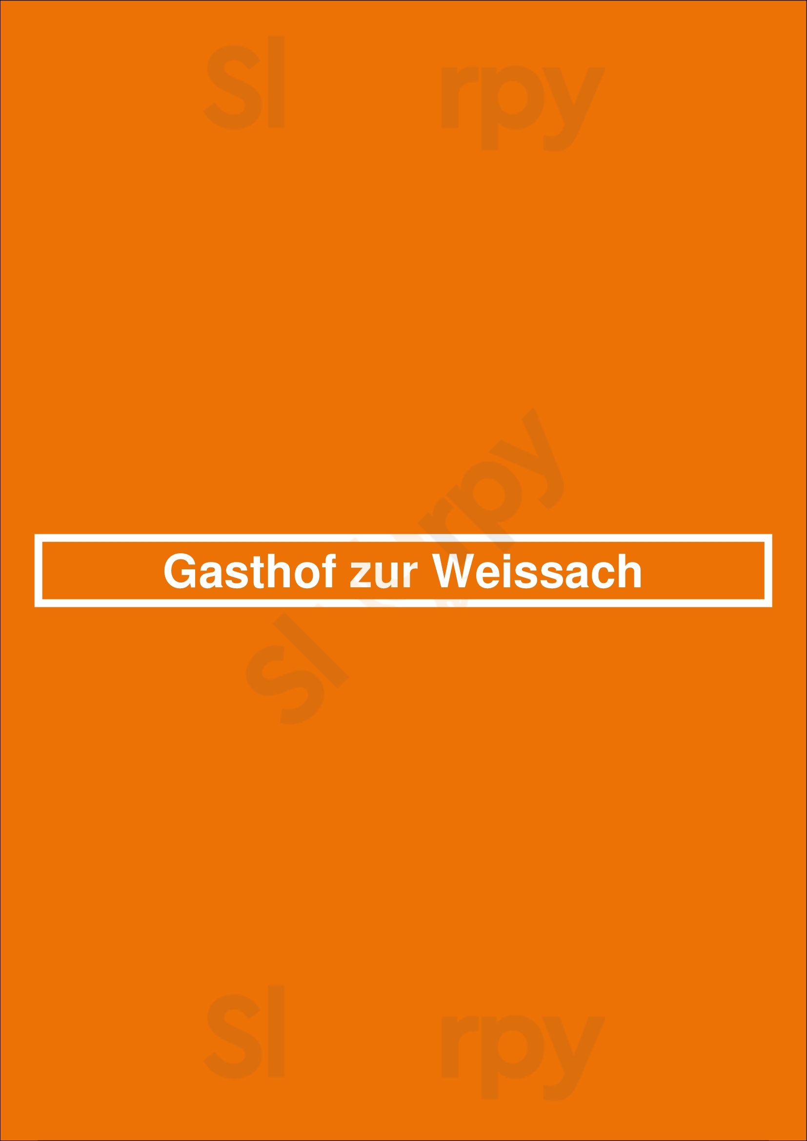 Gasthof Zur Weissach Kreuth Menu - 1