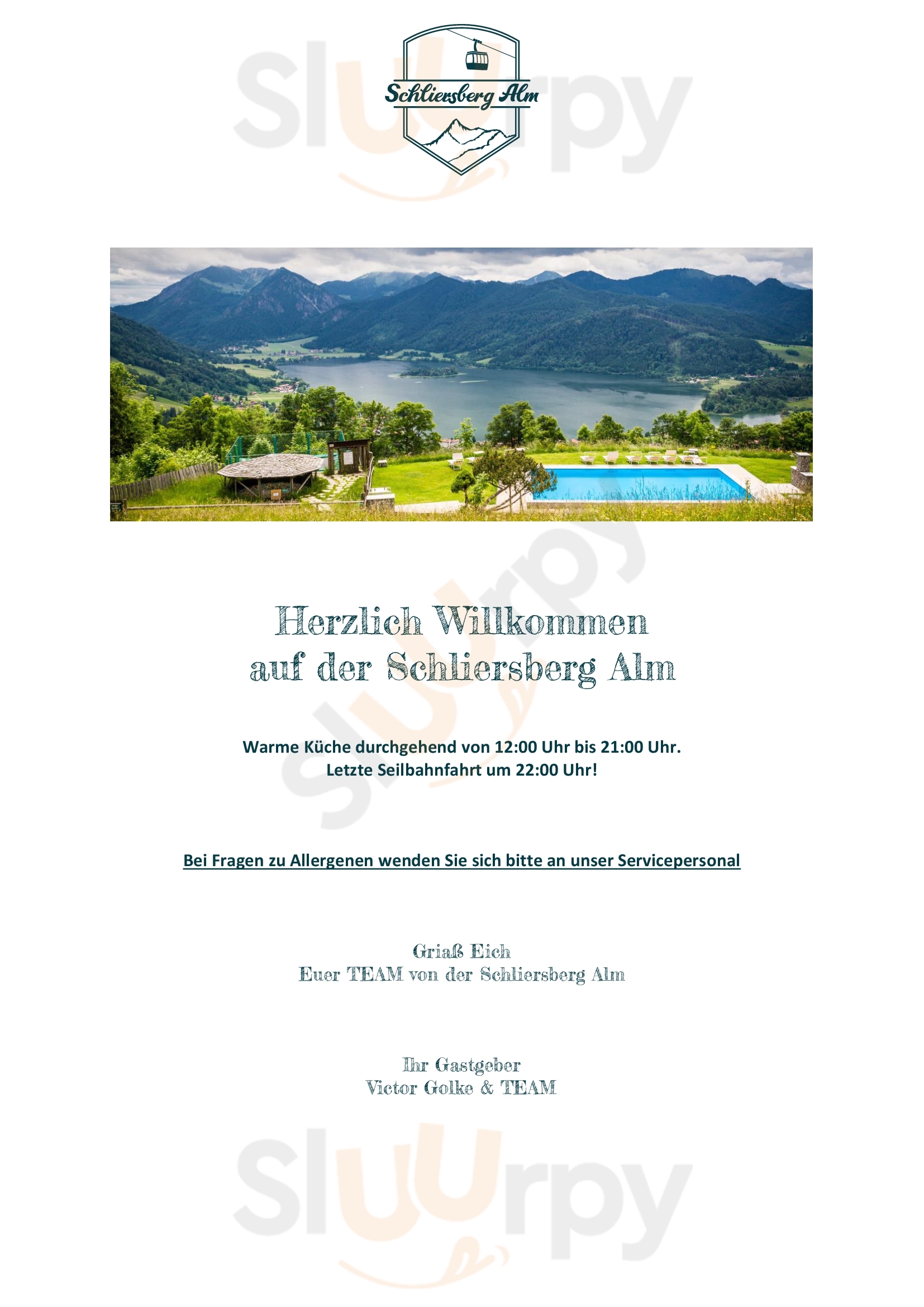 Schliersbergalm Schliersee Menu - 1