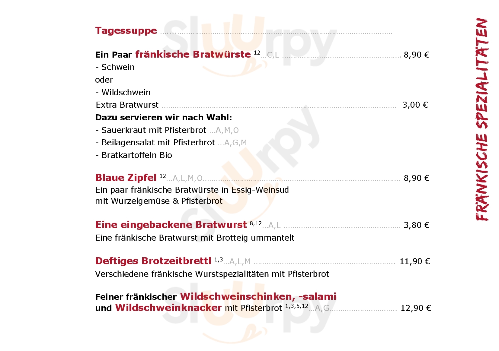 10er Erding Menu - 1