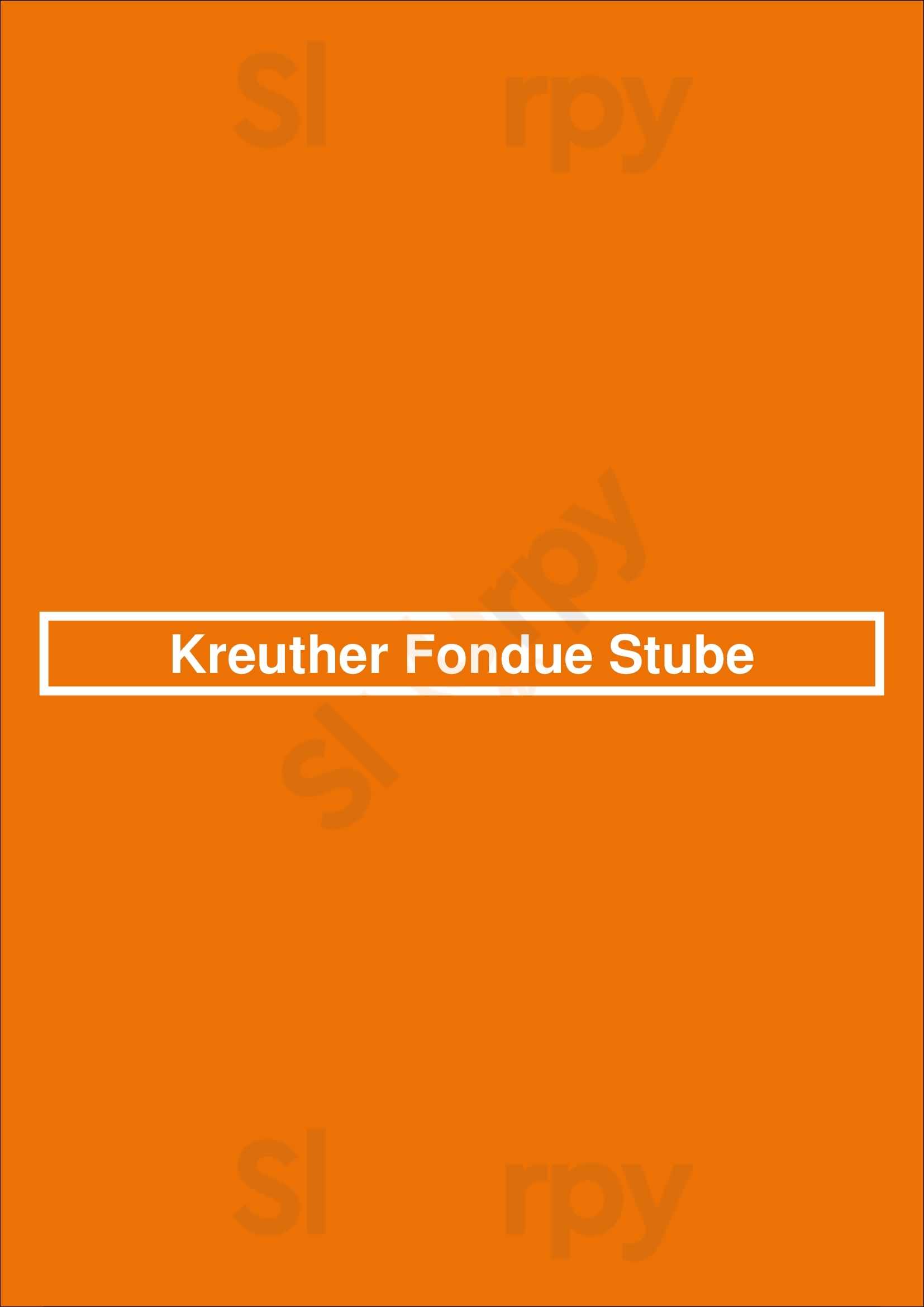 Kreuther Fondue Stube Rottach-Egern Menu - 1