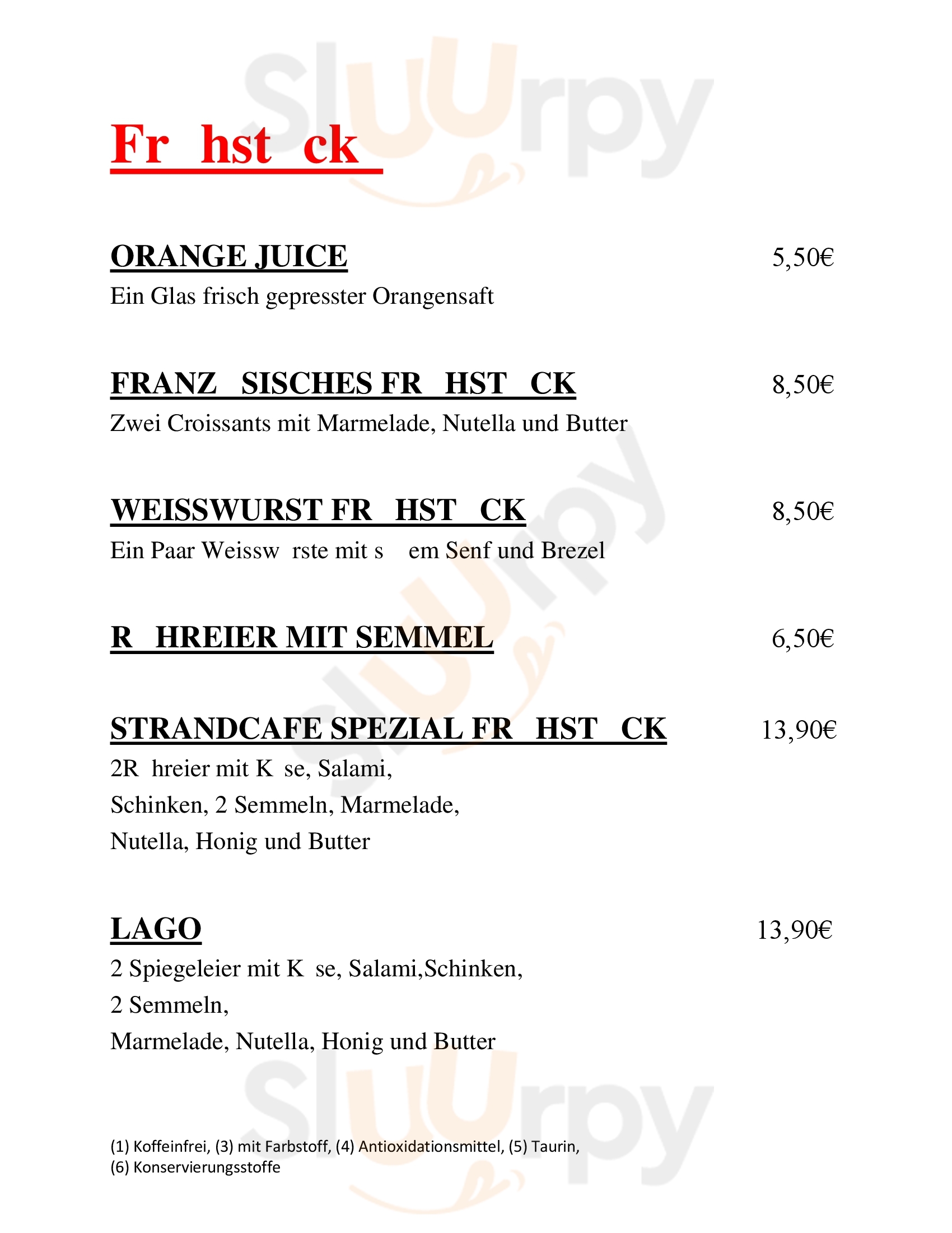 Strandcafe Starnberg Starnberg Menu - 1