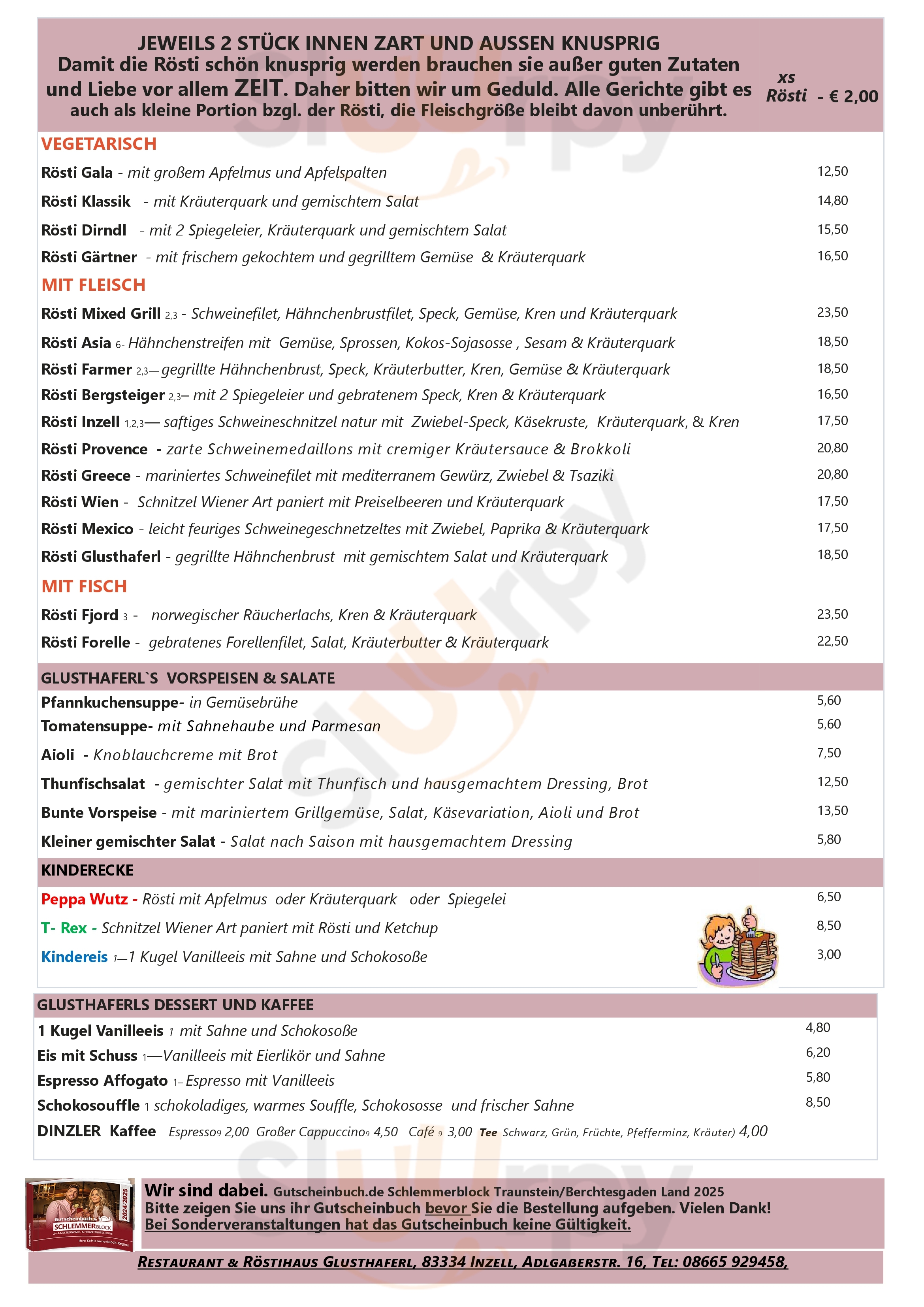 Glusthaferl Inzell Menu - 1