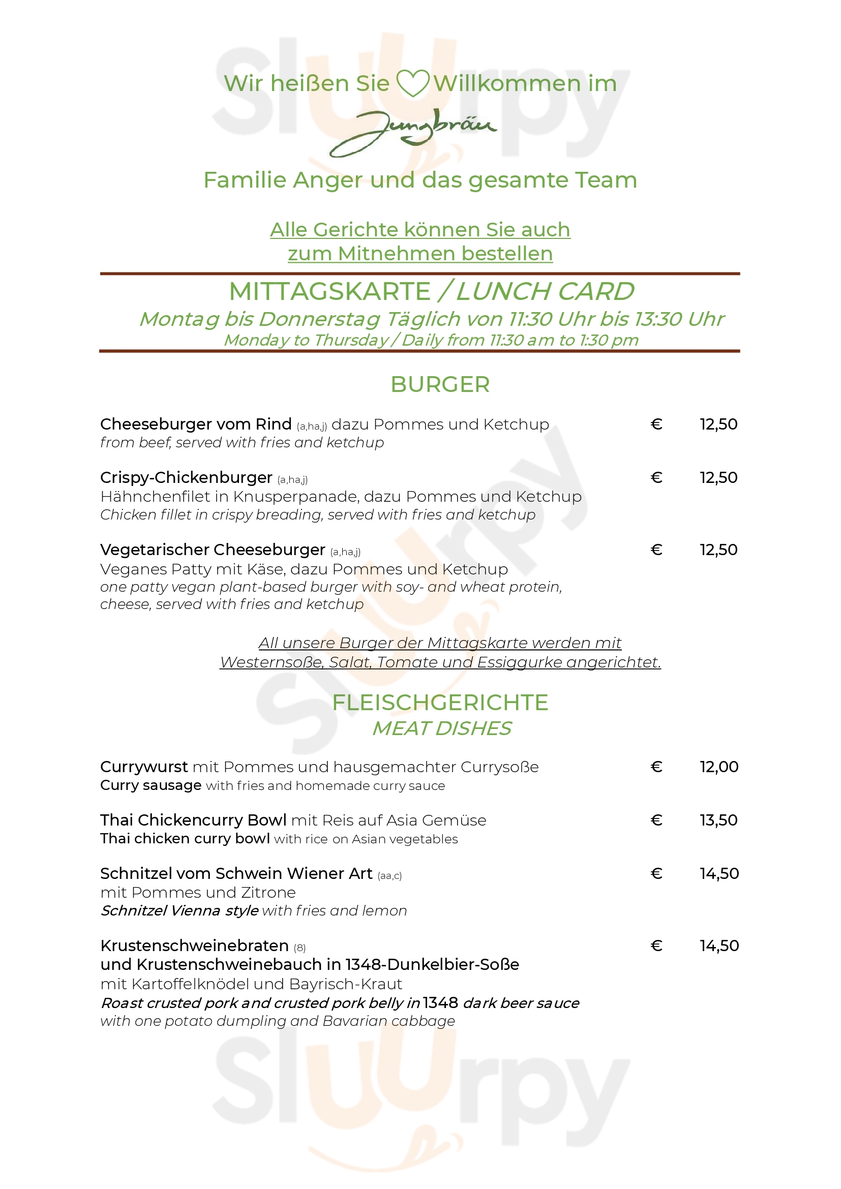 Hotel - Restaurant Jungbräu Abensberg Menu - 1