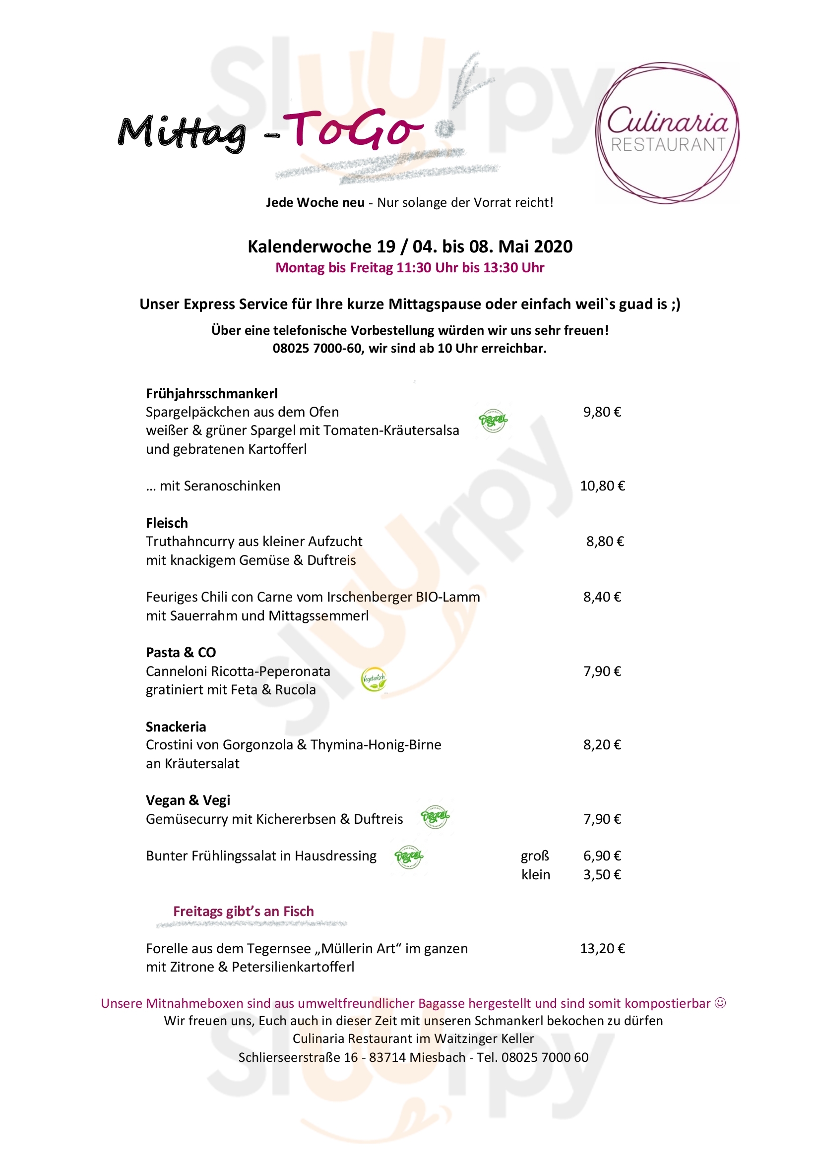 Restaurant Culinaria & Bar Miesbach Menu - 1