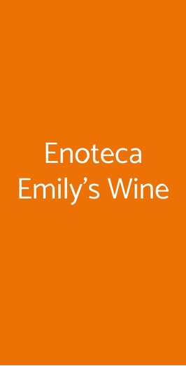 Enoteca Emily's Wine, Noto