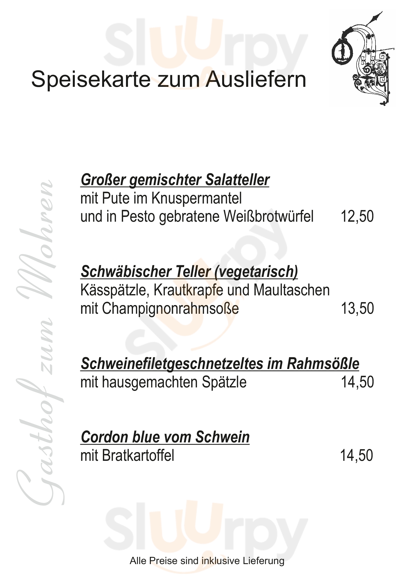 Gasthof Zum Mohren Ottobeuren Menu - 1