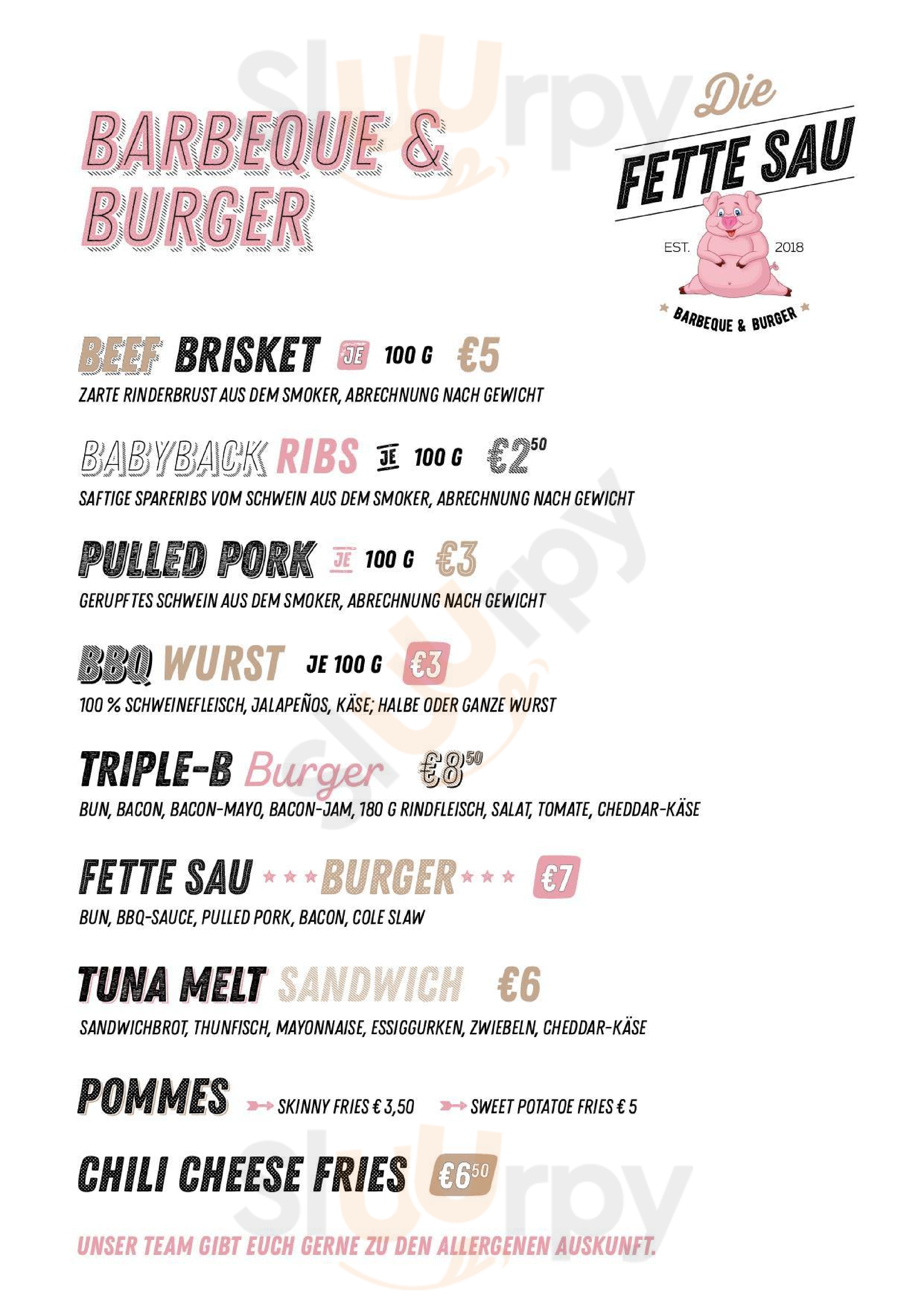 Die Fette Sau Barbeque & Burger Ergolding Menu - 1