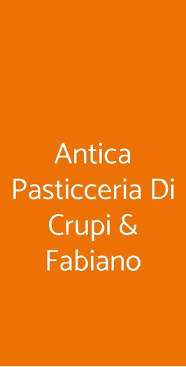 Antica Pasticceria Crupi, Messina