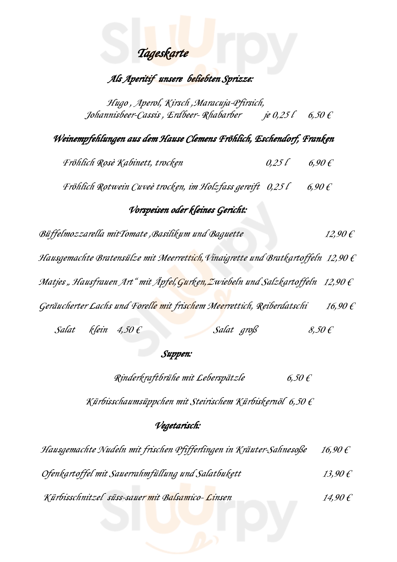 Hofwirth Zur Post Marquartstein Menu - 1