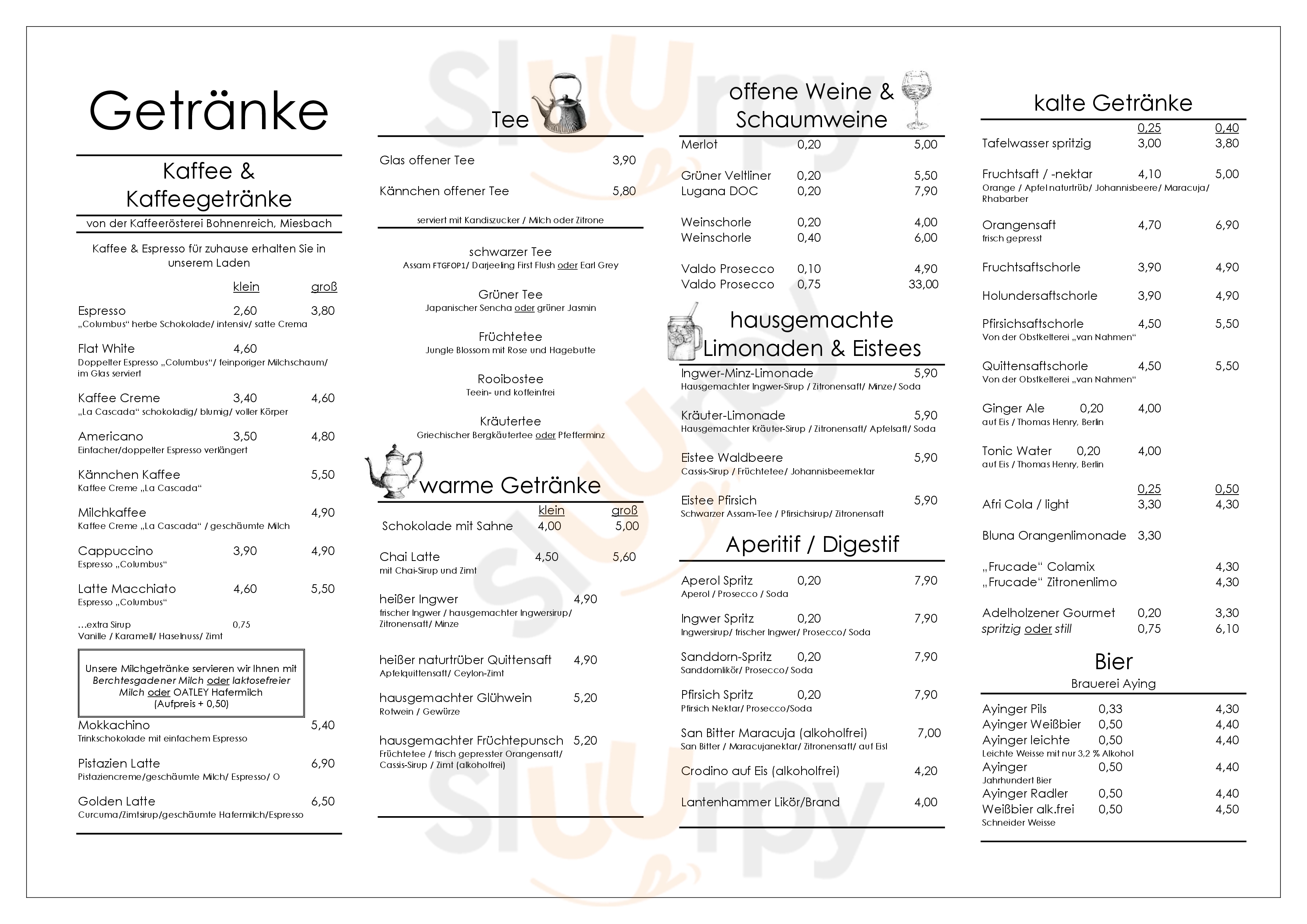 Rössler Café Brannenburg Menu - 1