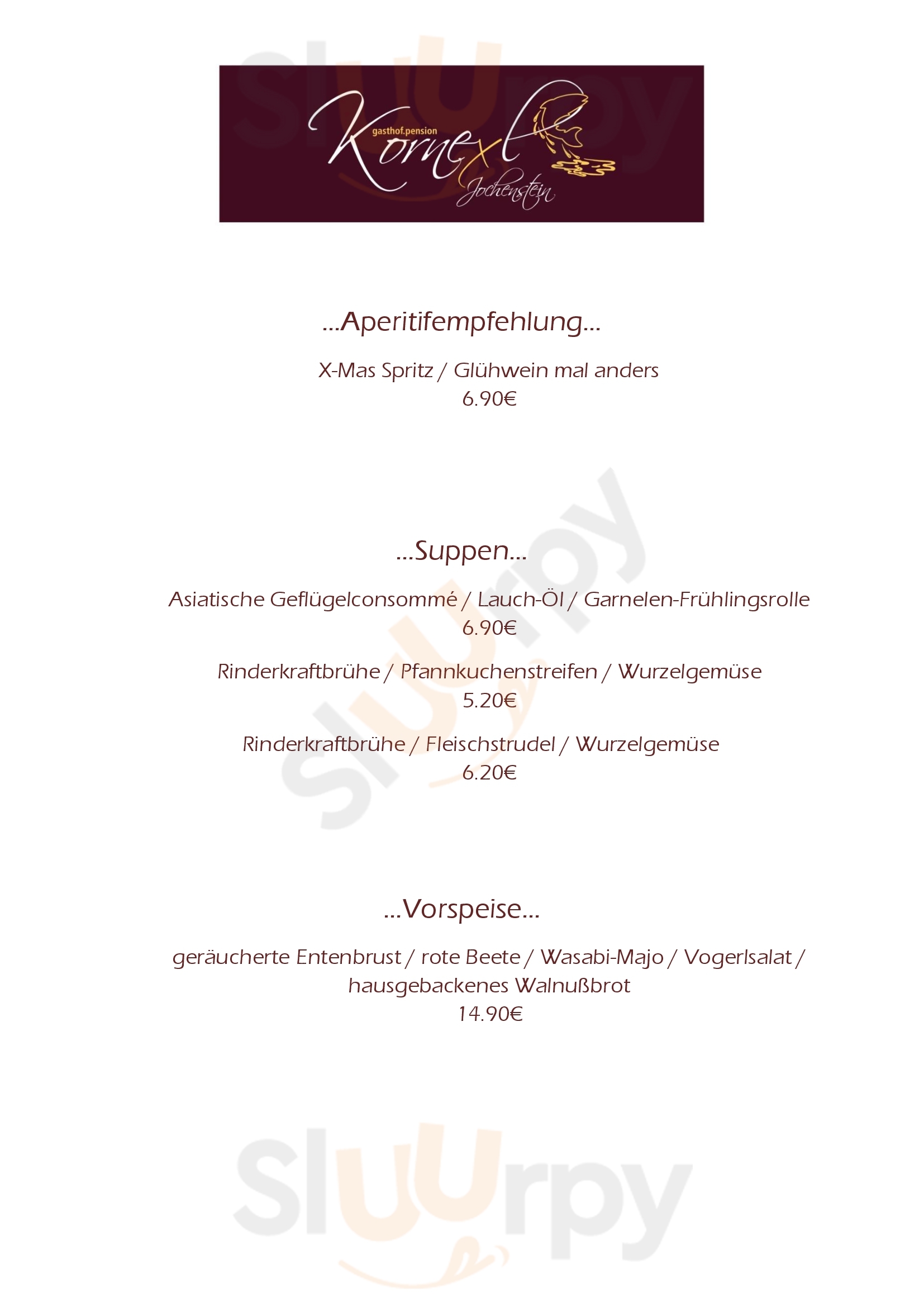 Gasthaus Kornexl Untergriesbach Menu - 1