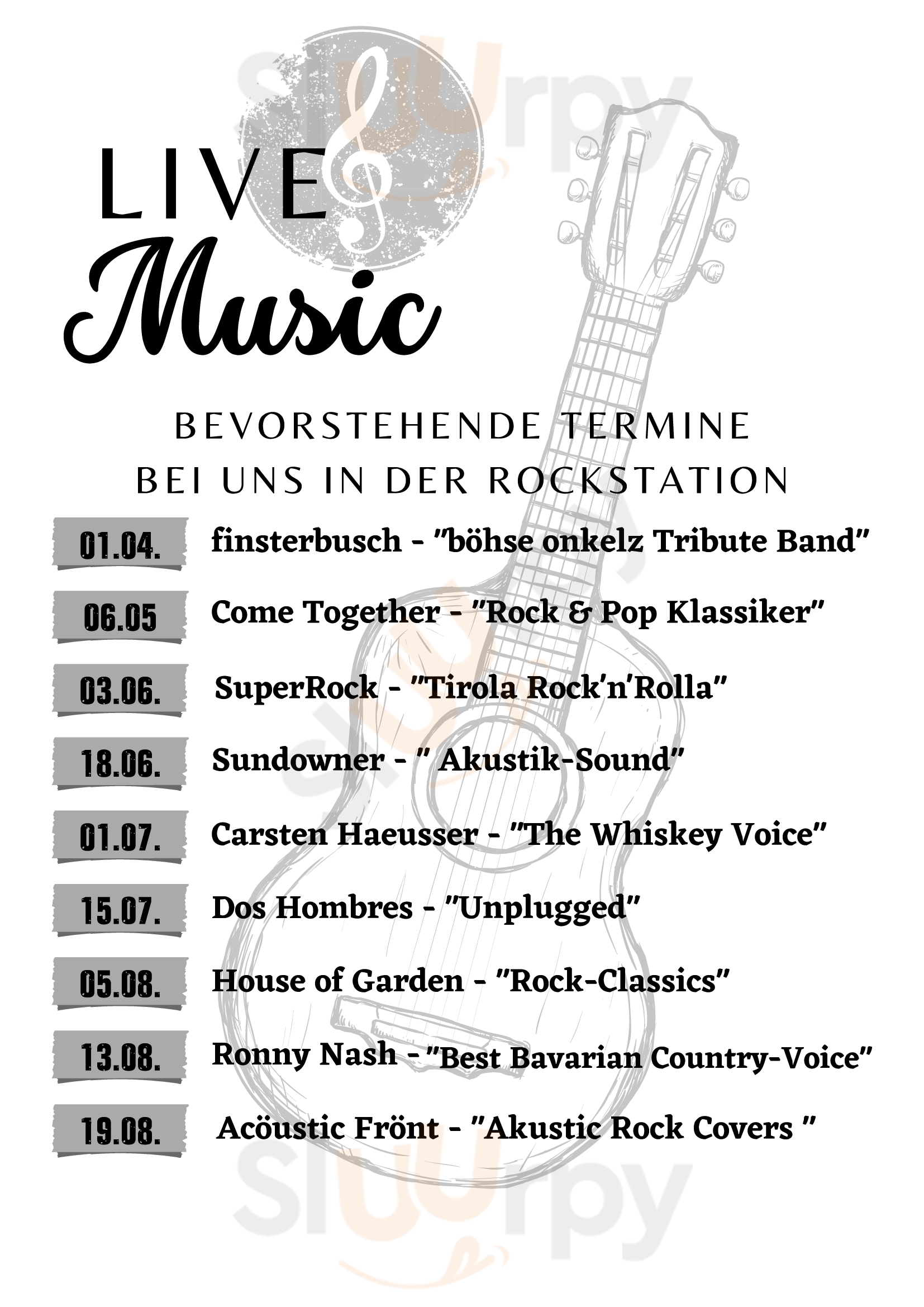 Feelgood Rockstation Großkarolinenfeld Menu - 1