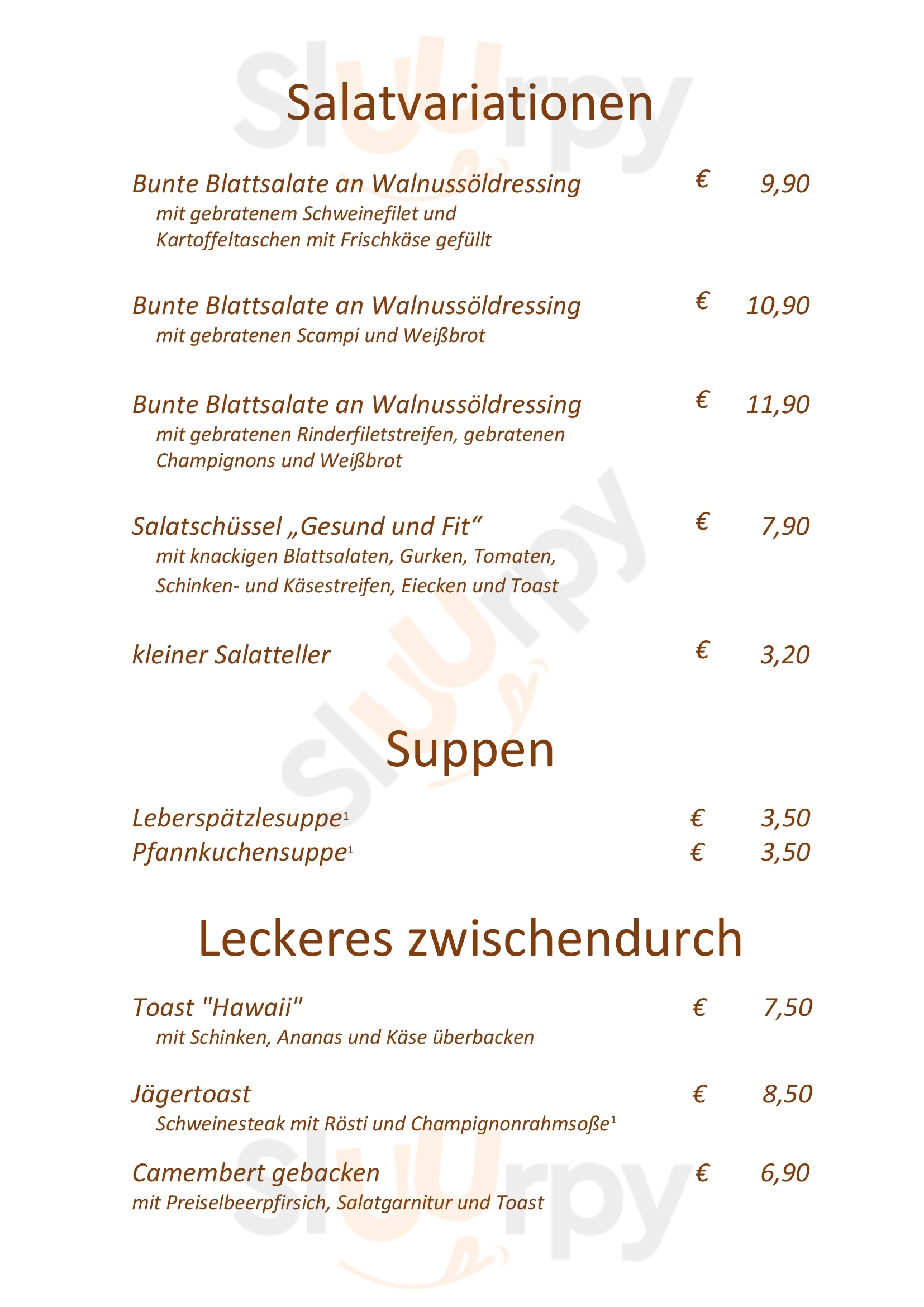 Landgasthof Apfelbeck Mamming Menu - 1