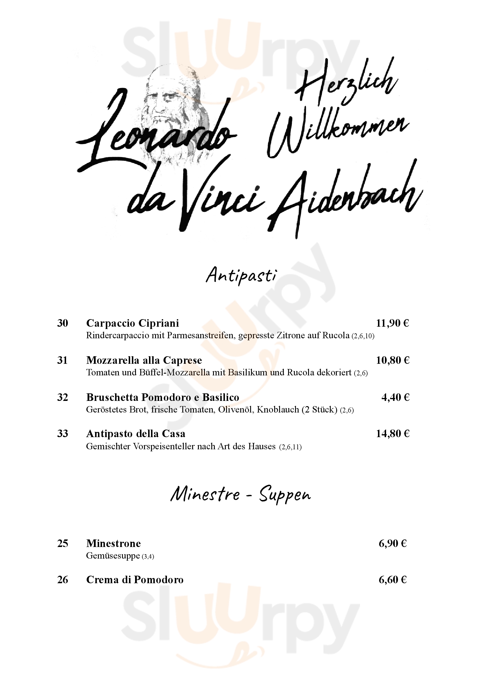 Pizzeria Leonardo Aidenbach Menu - 1