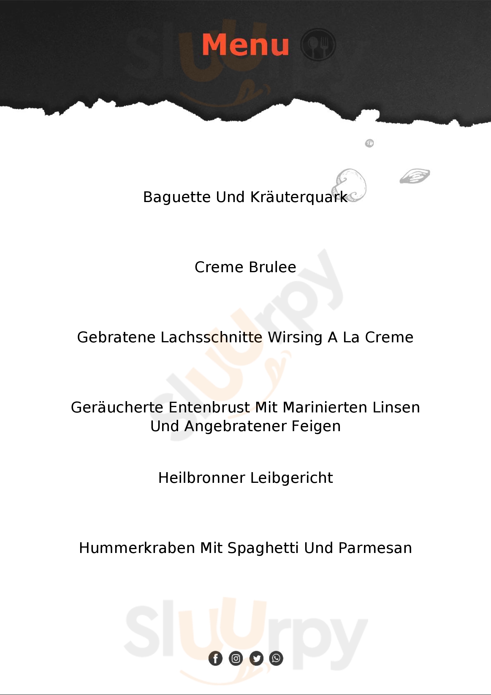 Ratskeller Der Stadt Heilbronn Heilbronn Menu - 1