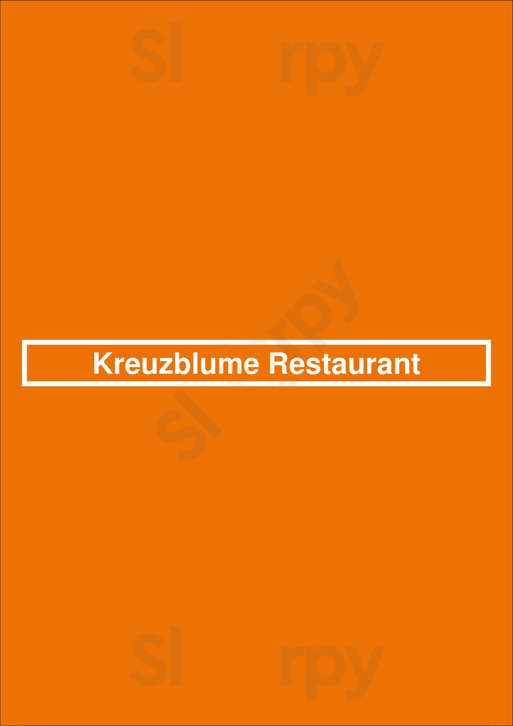 Kreuzblume Restaurant Freiburg Menu - 1