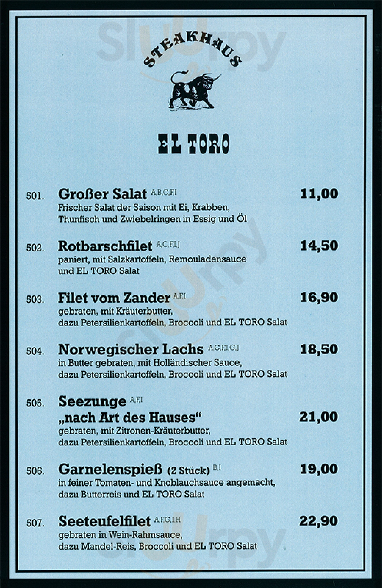 Redzep Ferati El Toro Steakhaus Bochum Menu - 1