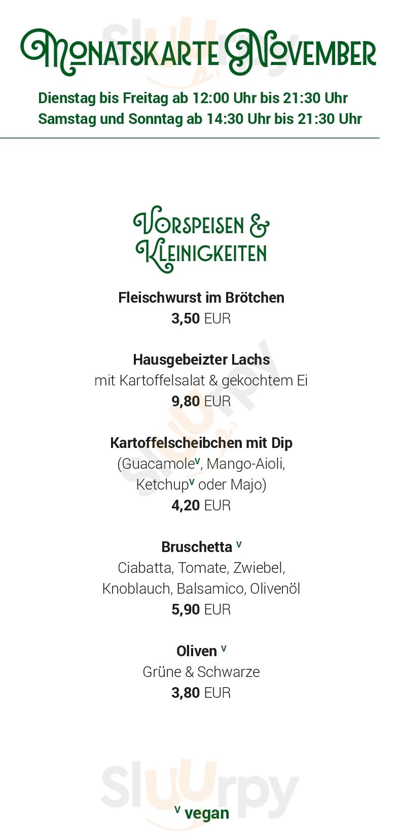 Grüner Salon Dortmund Menu - 1