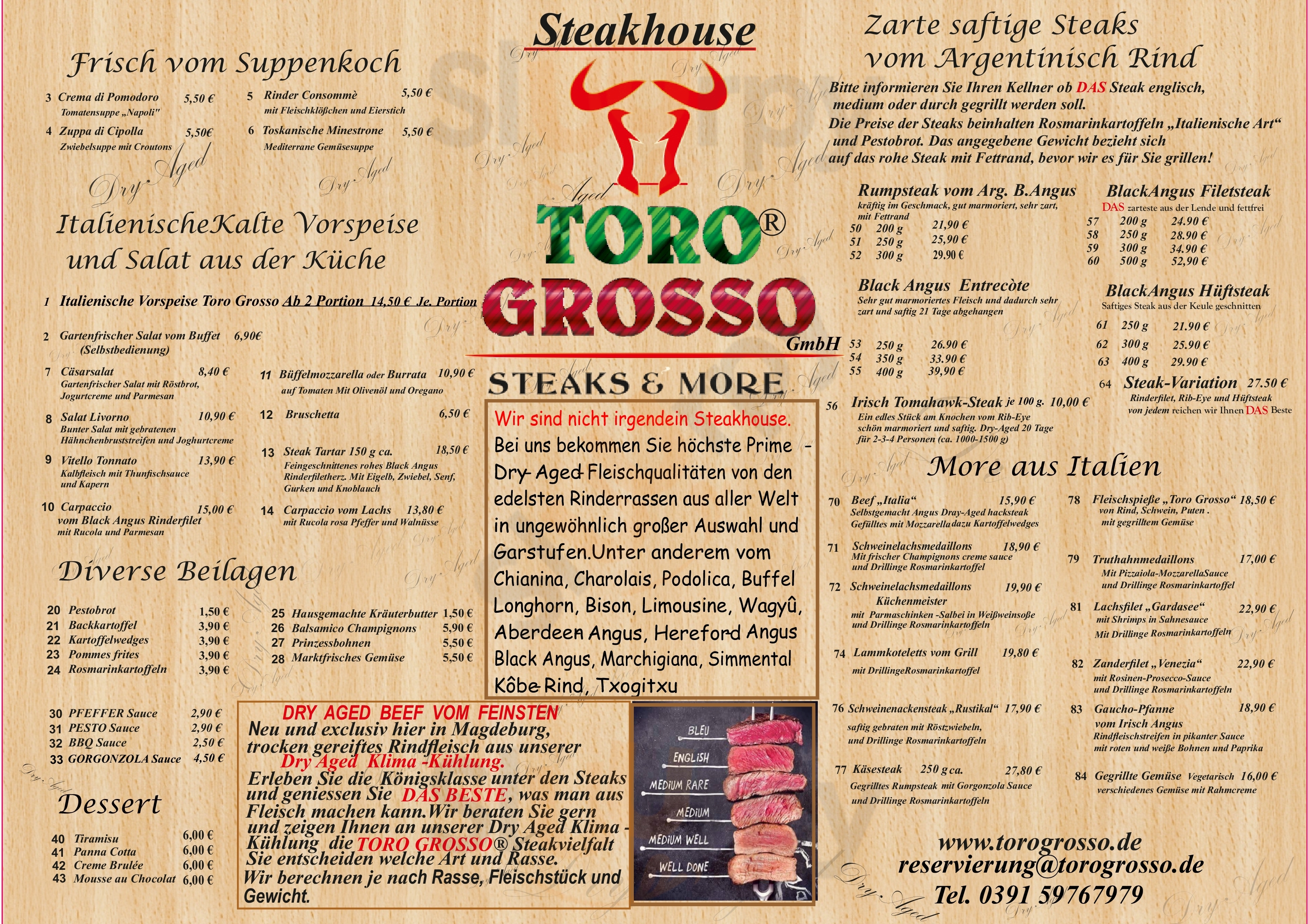 Toro Grosso Steakhouse Magdeburg Menu - 1