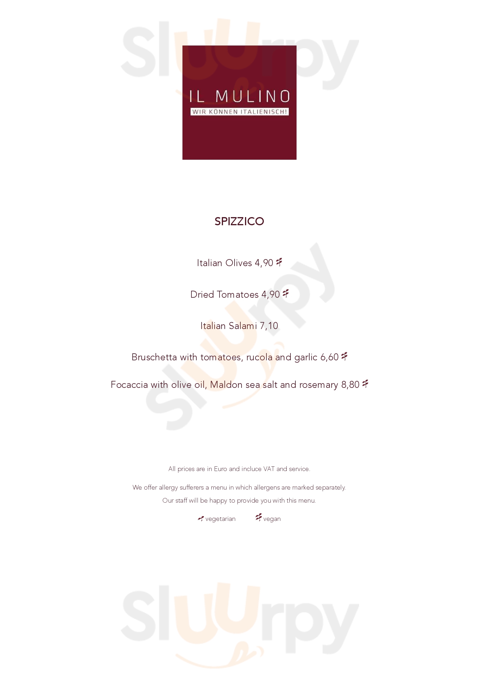 Main Menu - Il Mulino