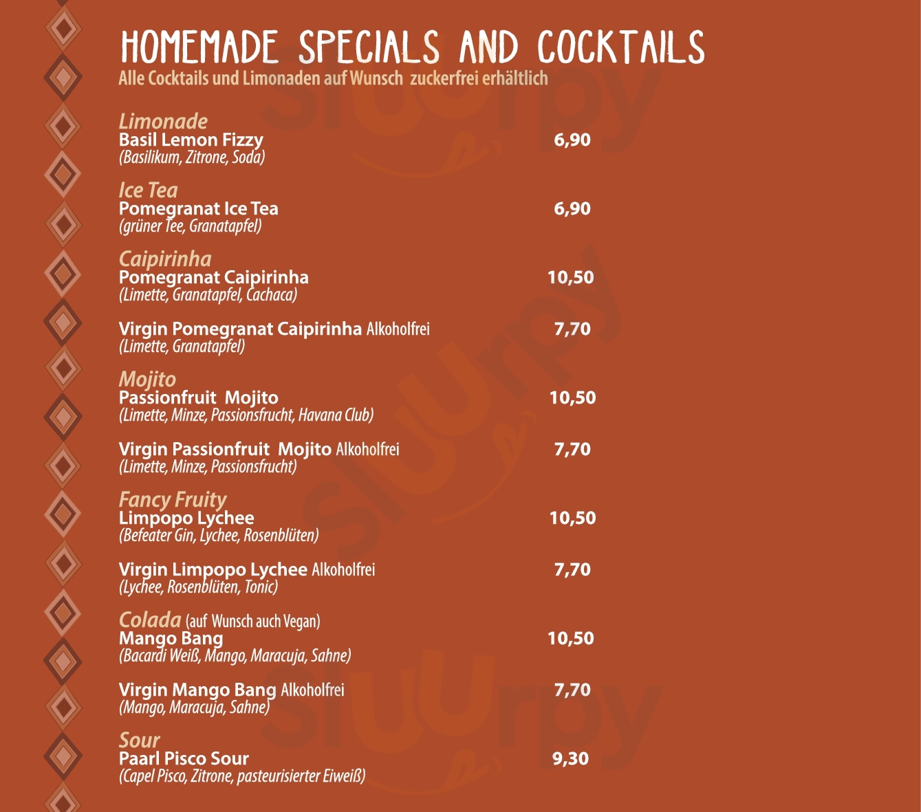 Shaka Zulu Köln Menu - 1