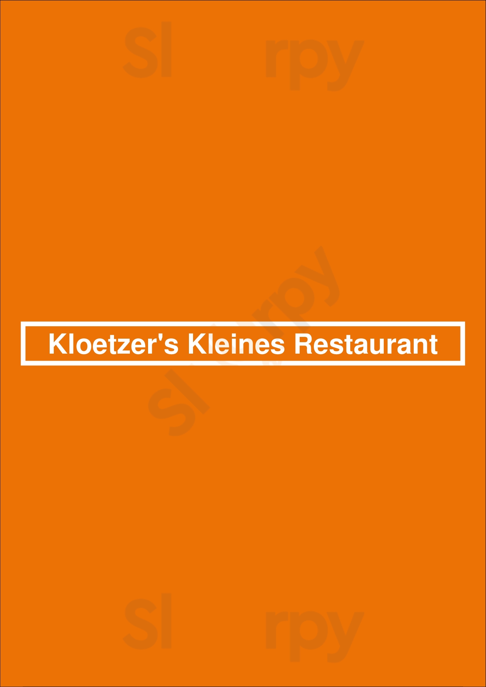 Klötzer's Restaurant Bielefeld Menu - 1