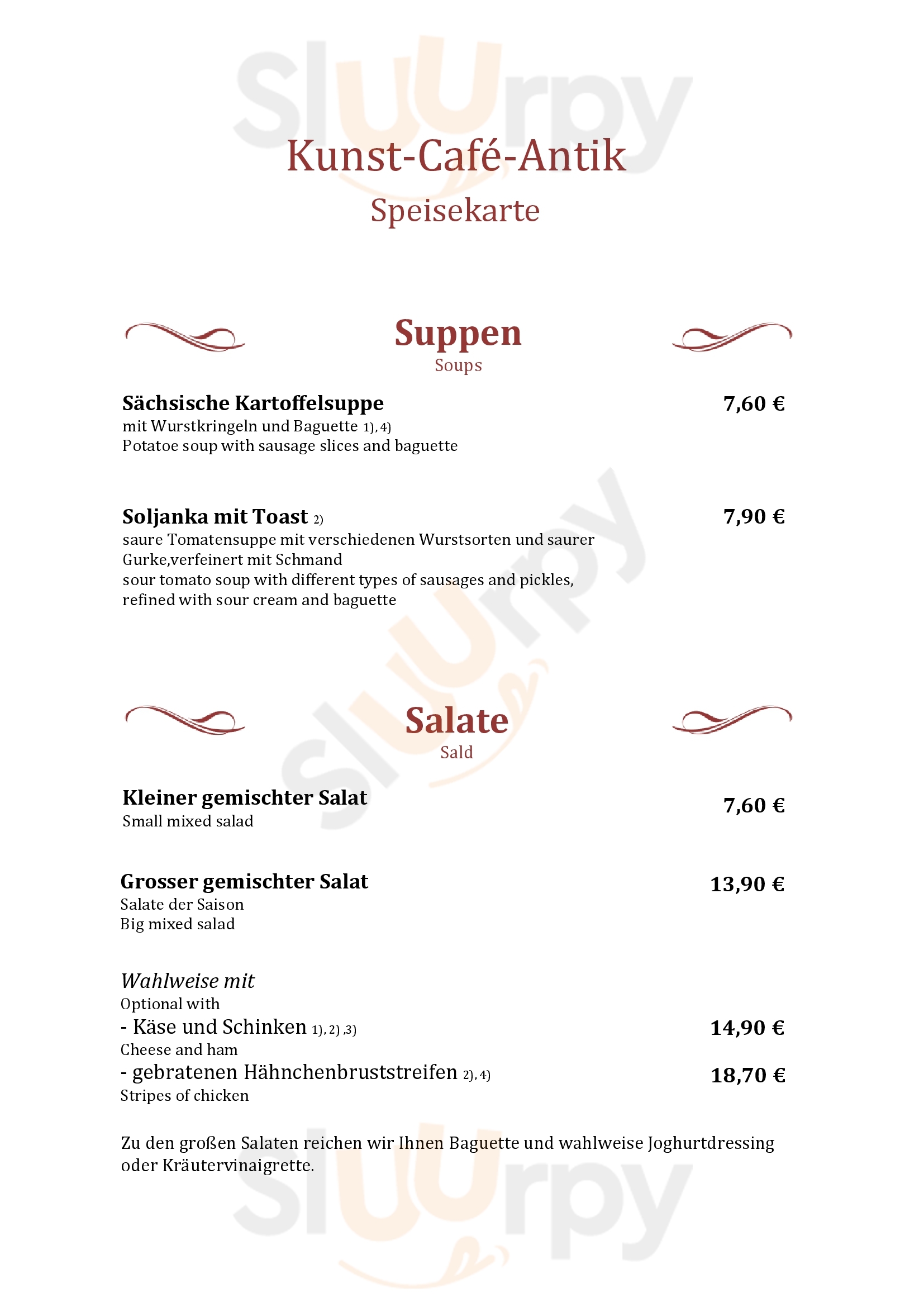 Kunst-cafe-antik Dresden Menu - 1
