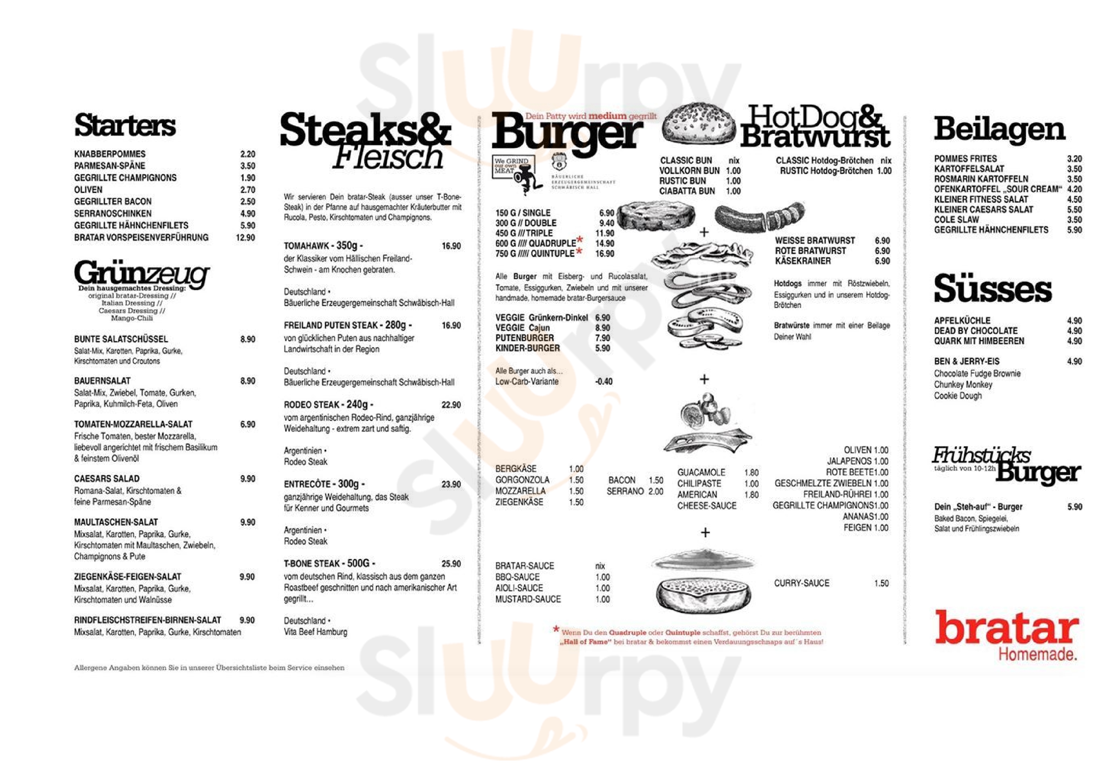 Bratar - Erbprinzen 27 Karlsruhe Menu - 1