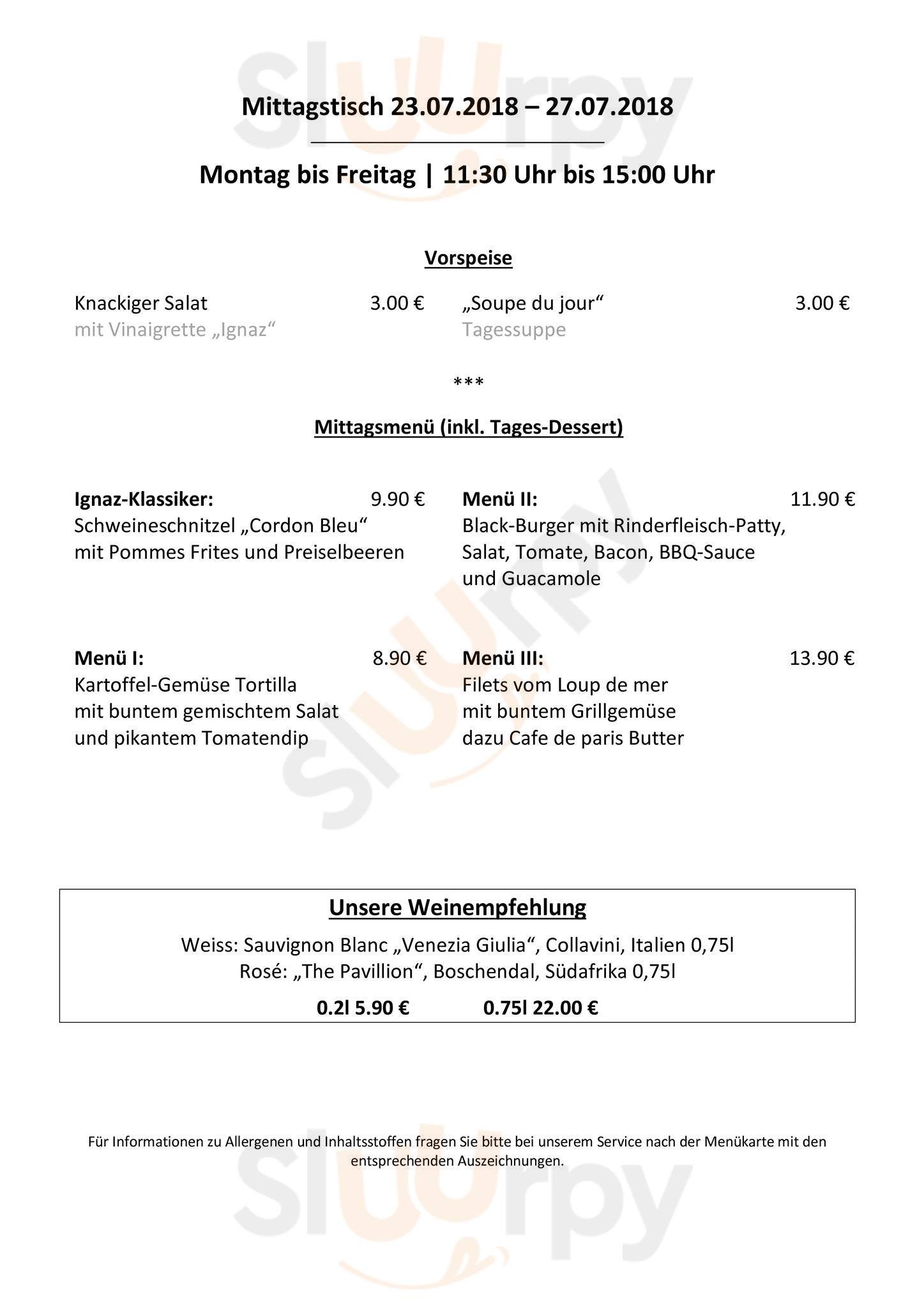 Ignaz | Brasserie Konstanz Menu - 1