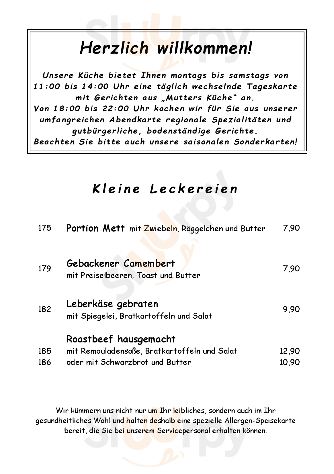 Zum Uerige-treff Oberhausen Menu - 1