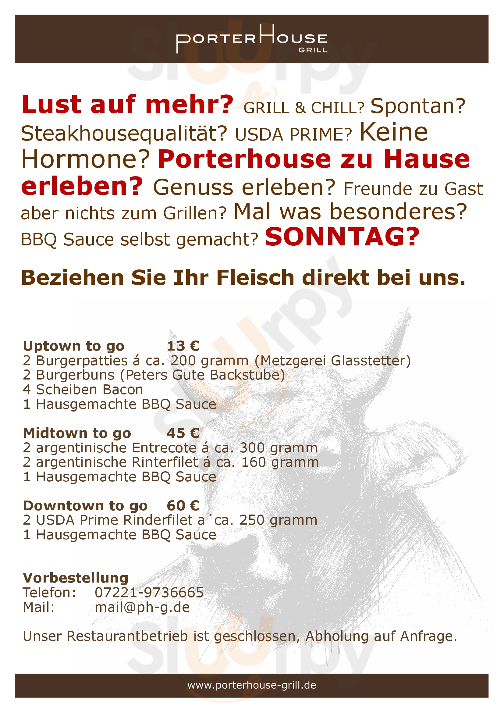 Porterhouse Grill Baden-Baden Menu - 1