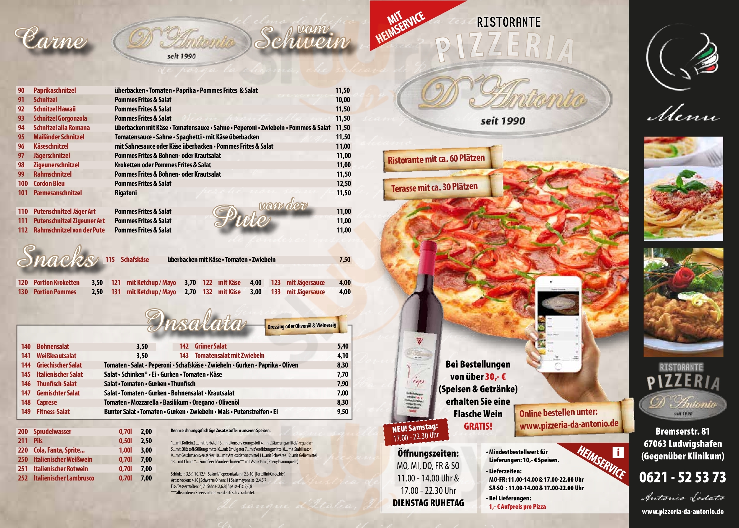 Pizzeria D'antonio Ludwigshafen Menu - 1