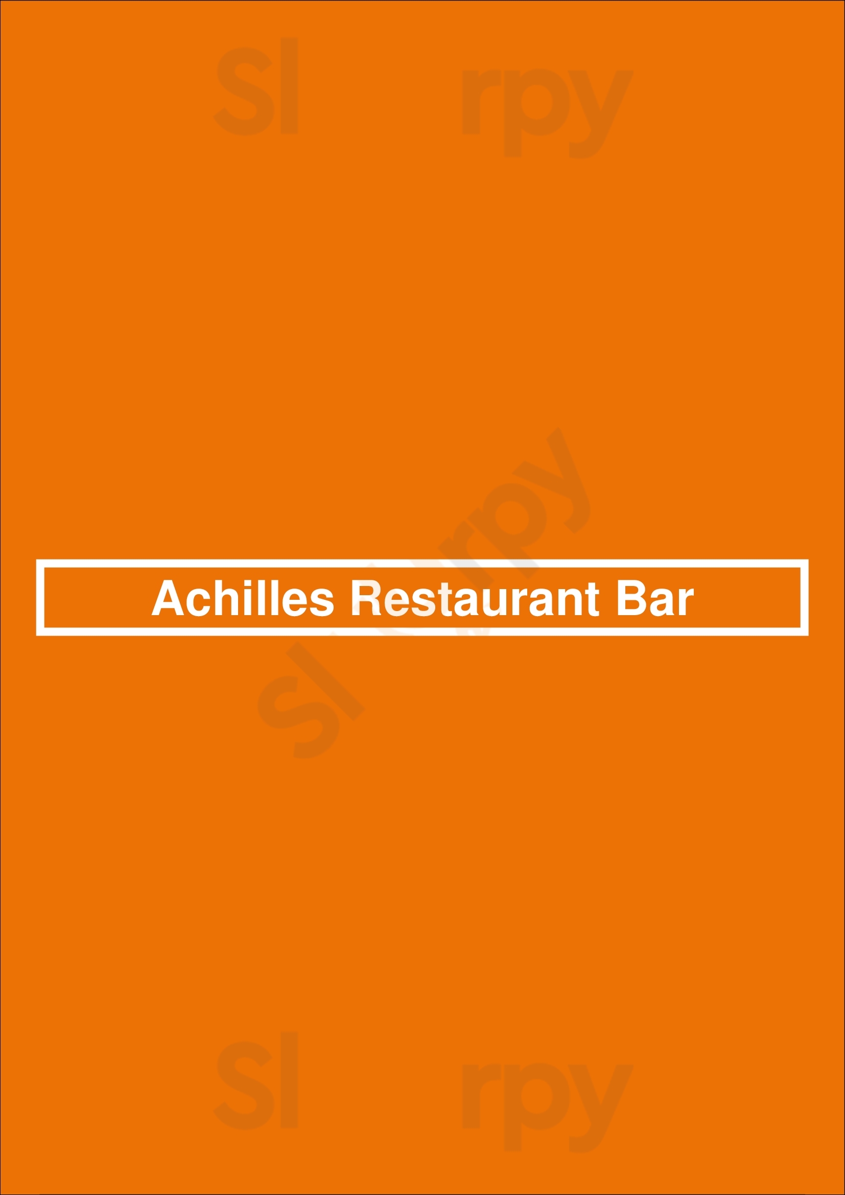 Achilles Restaurant Bar Offenbach Menu - 1