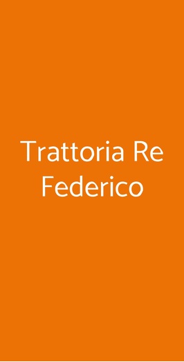 Ristorante Re Federico, Palermo